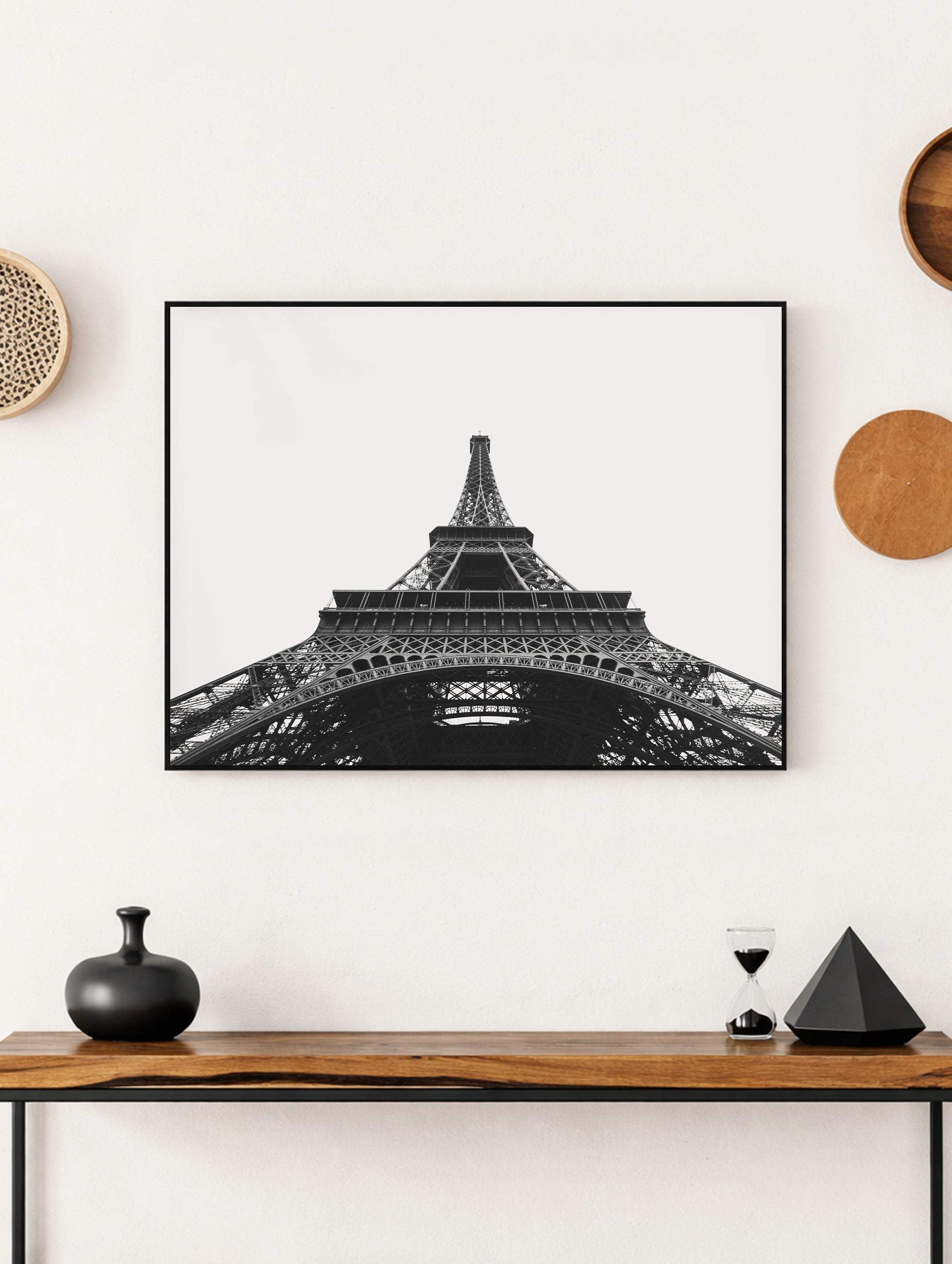 Eiffel Tower Black and White Poster