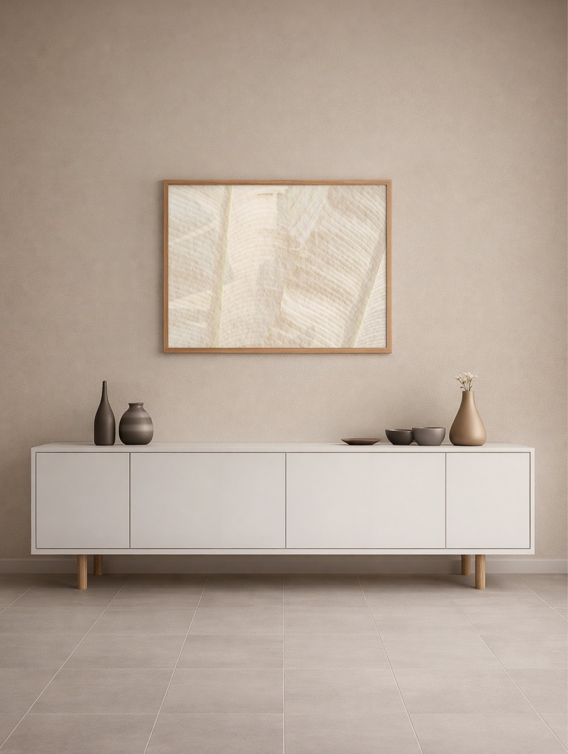 Kunsttrykk med bananbladmønster