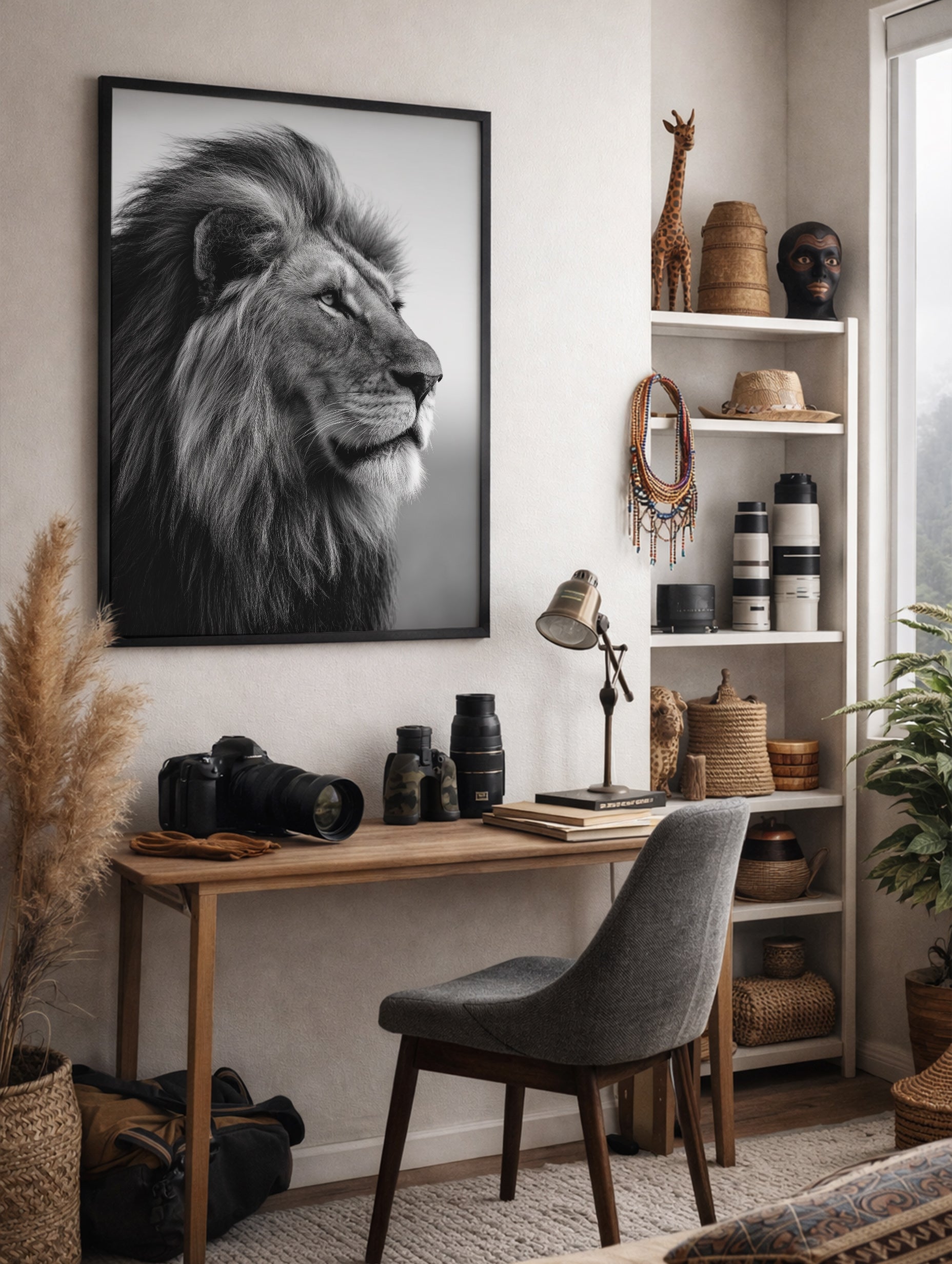 Första huset i en bosättning abstrakt konsttryck