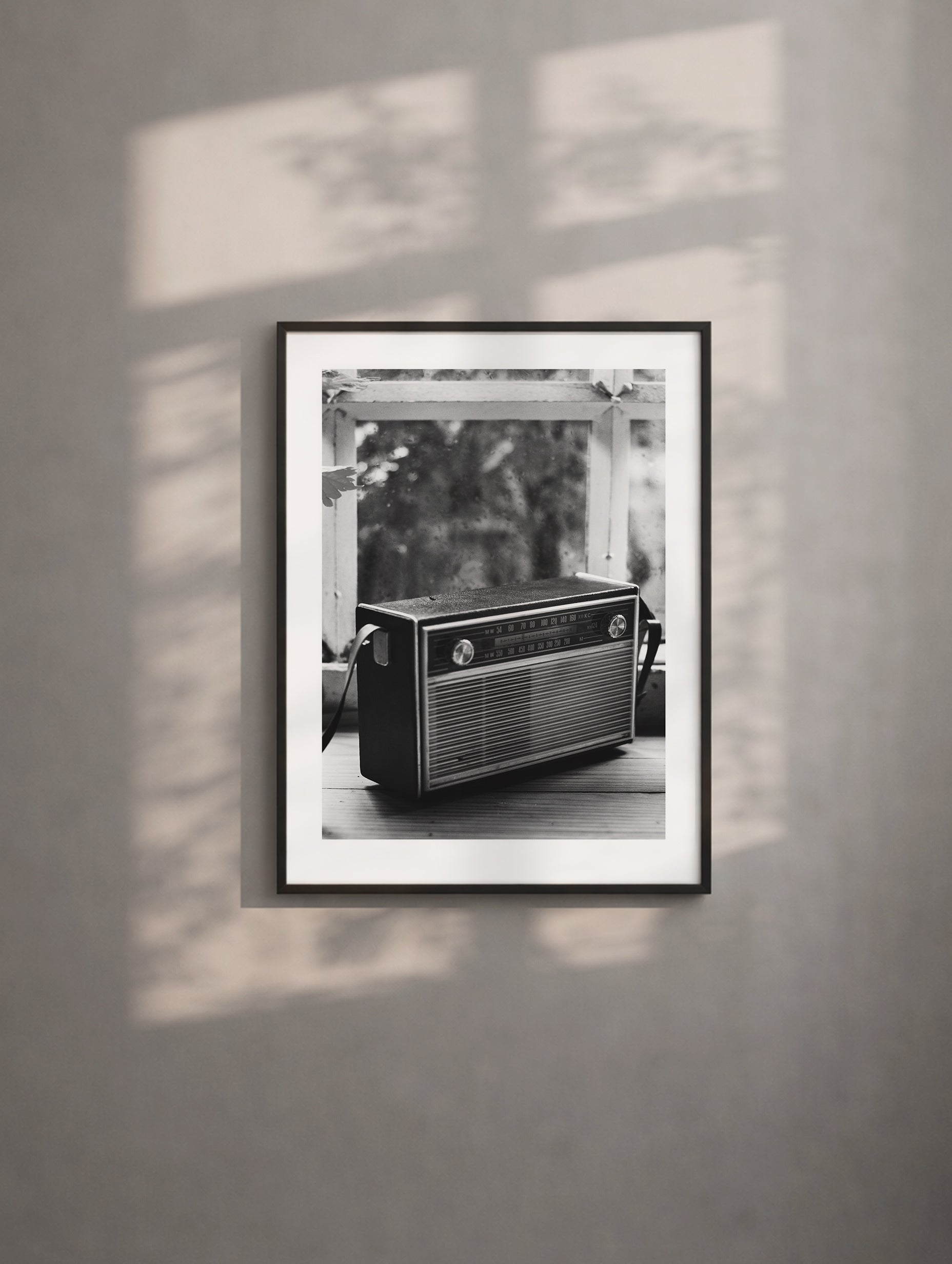 Vintage Radio Black And White Poster