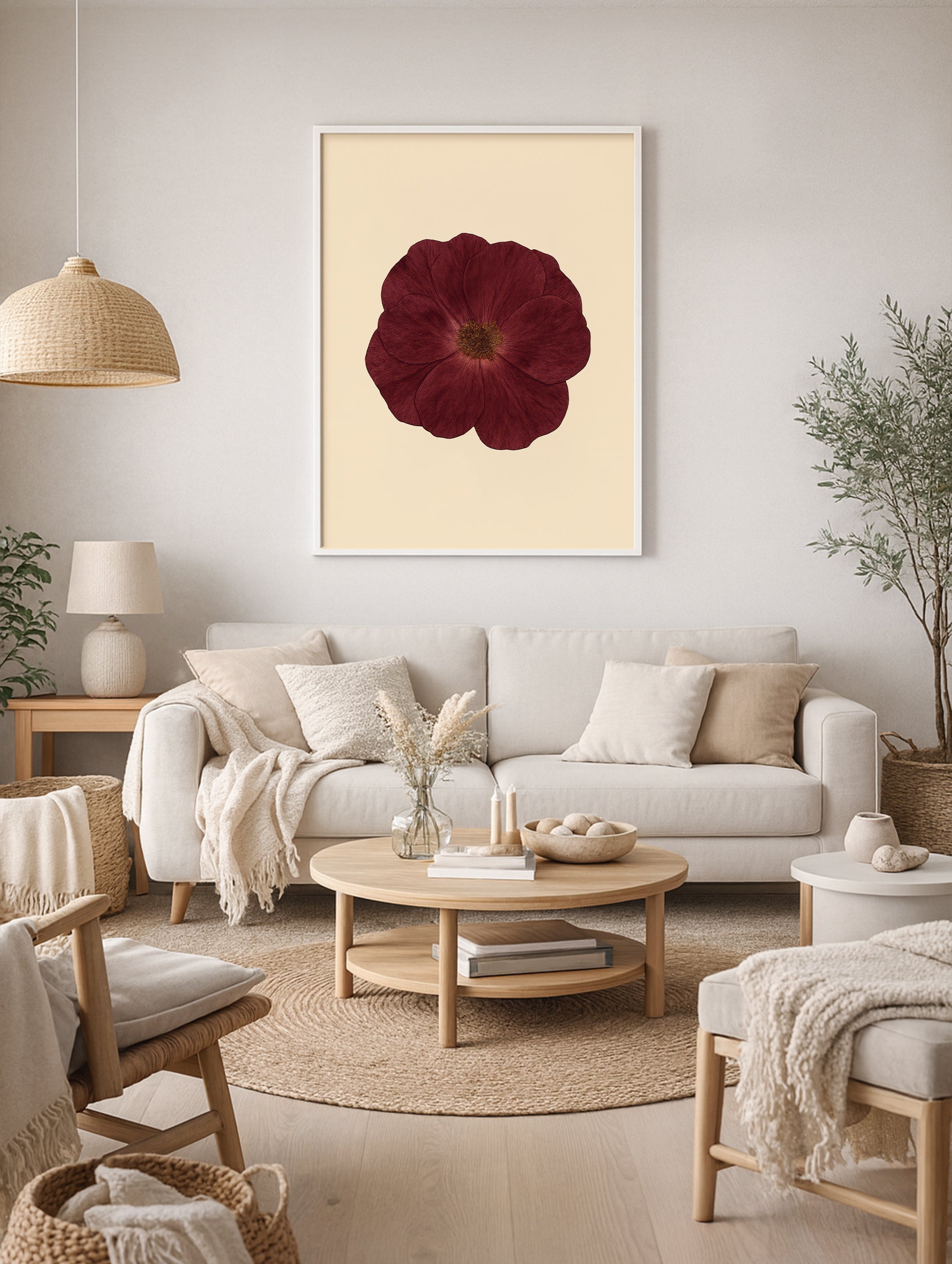 Maroon Flower Poster