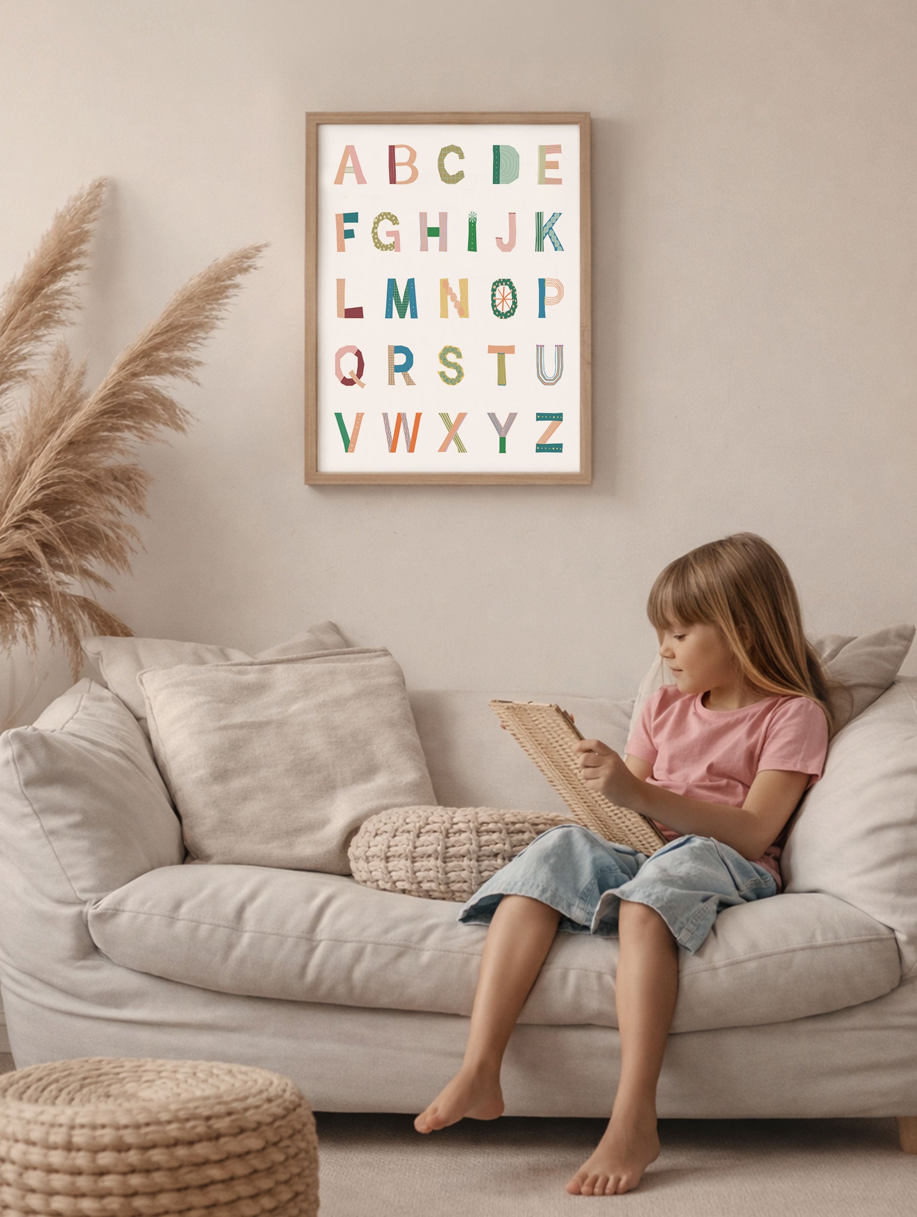 Kids Alphabet Poster Mockup