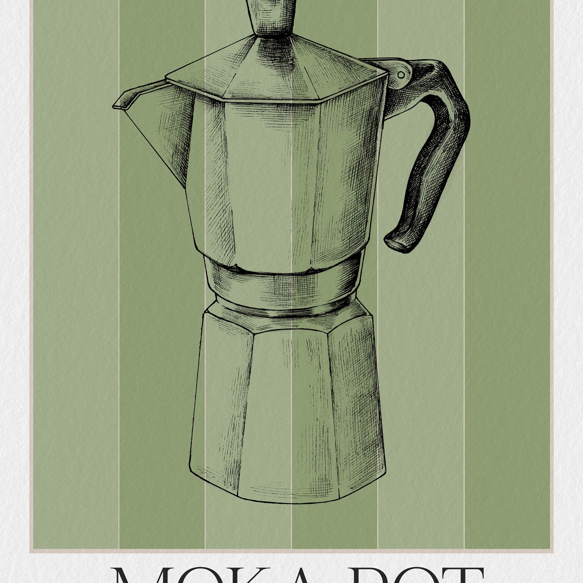 Moka Pot Coffee Artwork