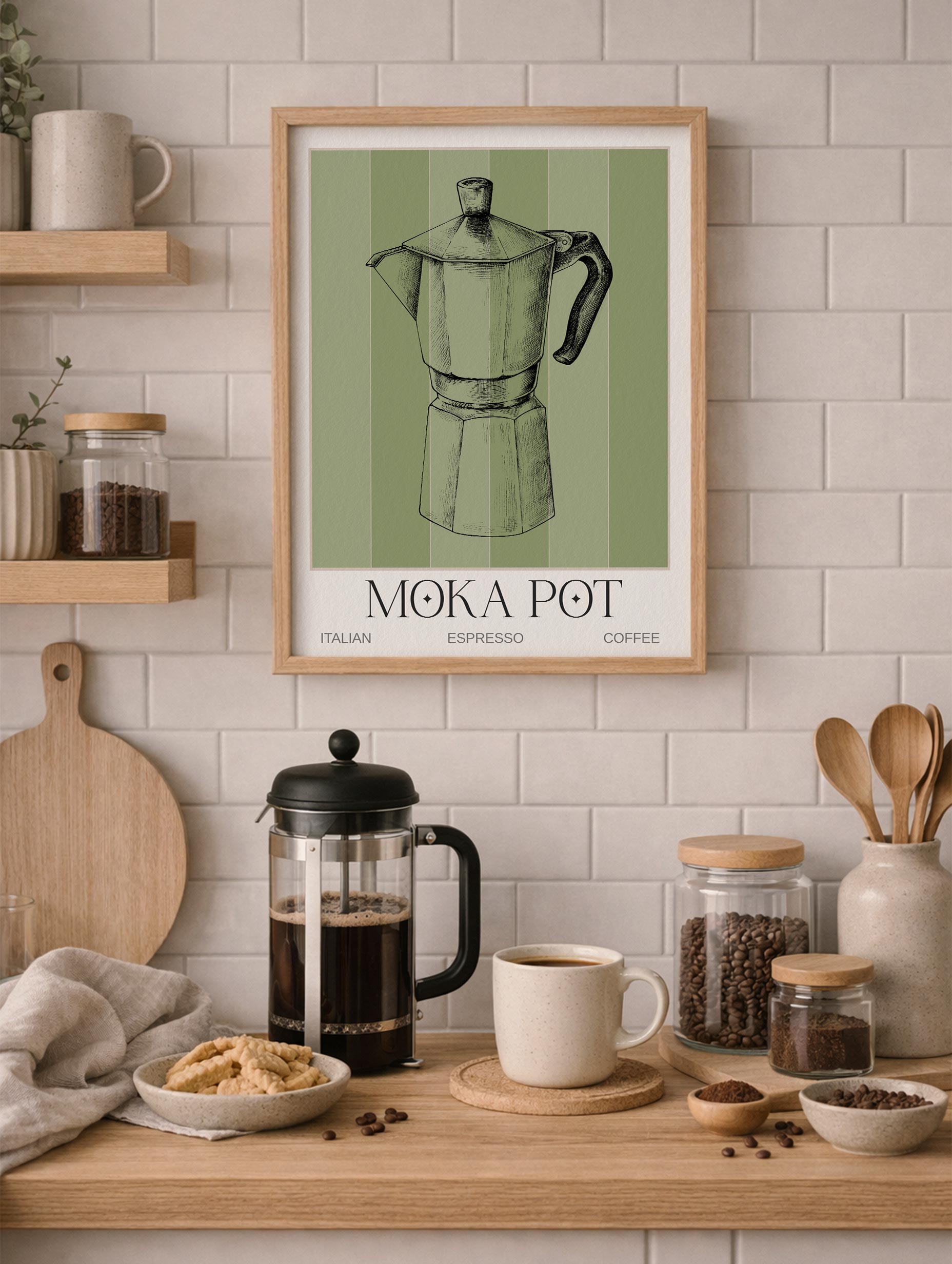 Moka Pot Coffee Artwork Mockup