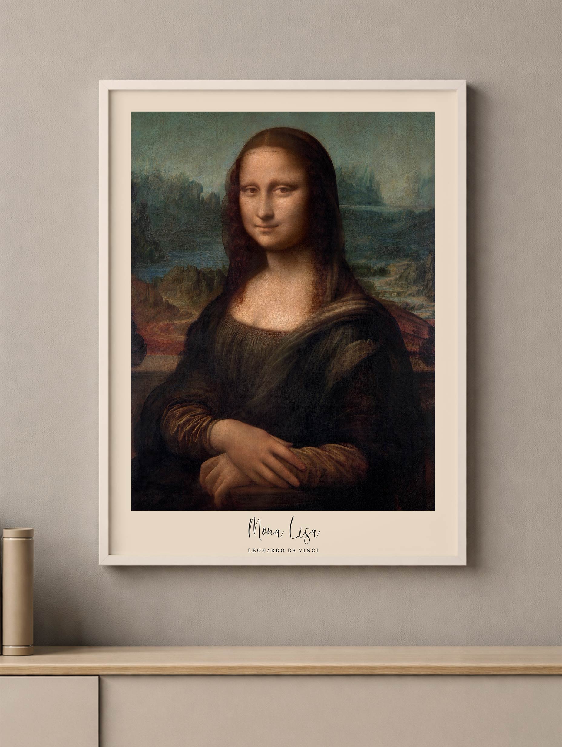 Mona Lisa - Leonardo Da Vinci Art Print Mockup