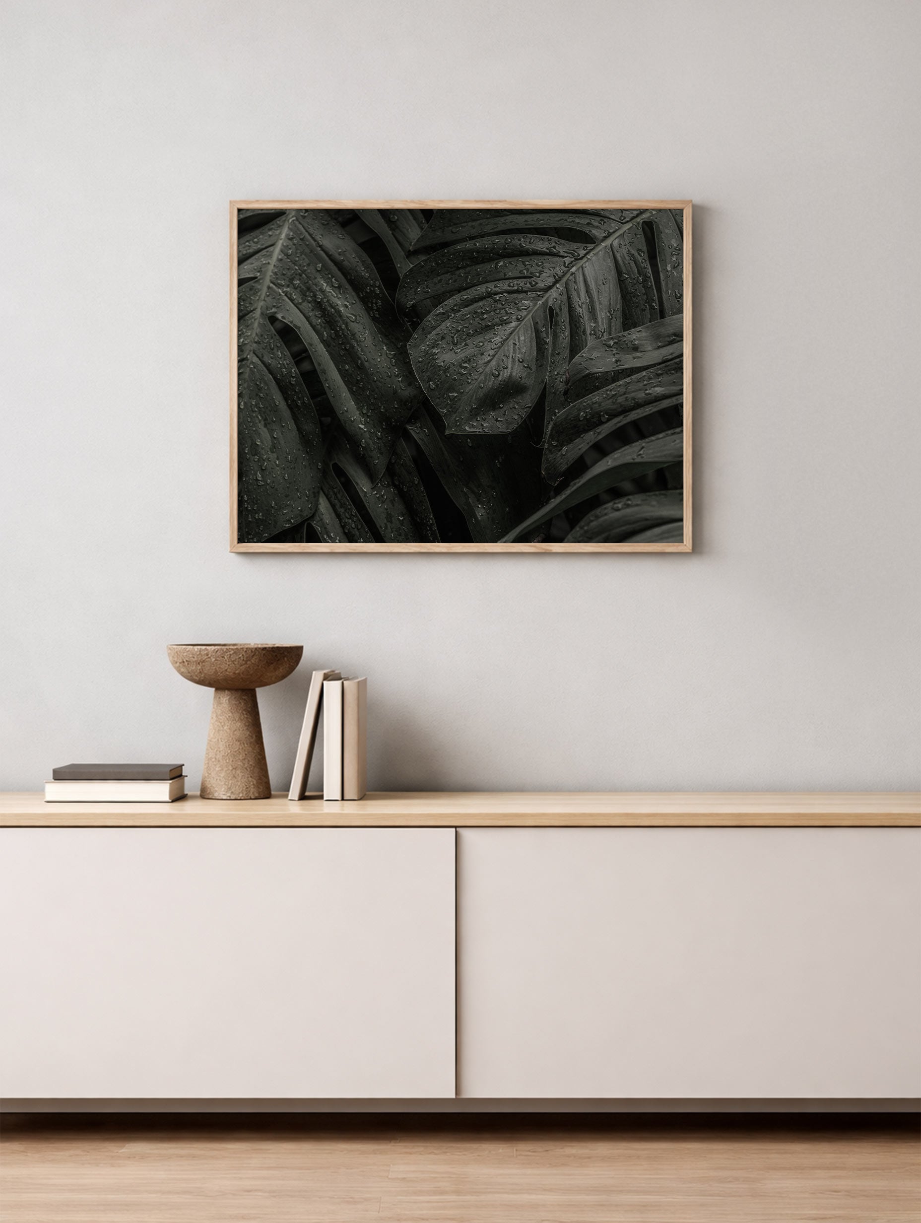 Monstera Deliciosa Plant Leaves Botanical Poster