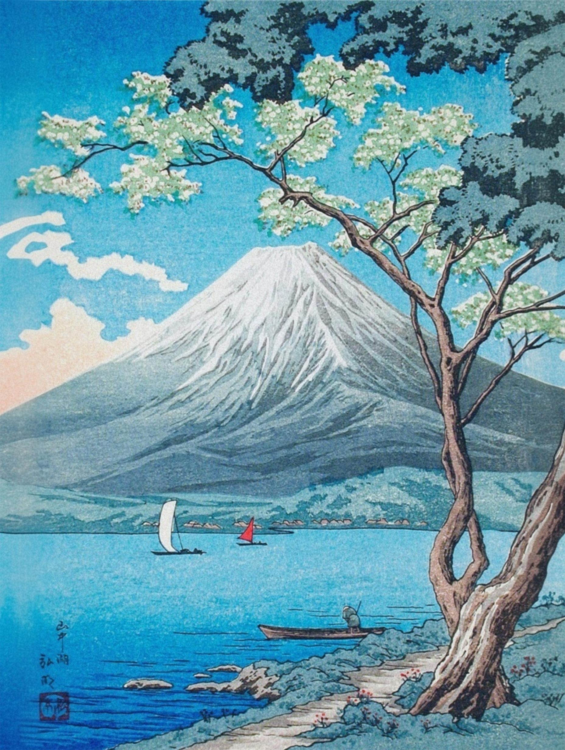 Mount Fuji from Lake Yamanaka Takahashi Hiroaki Art Print