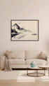 Mountain Ink Wash Painting Japanese Art Print Mockup