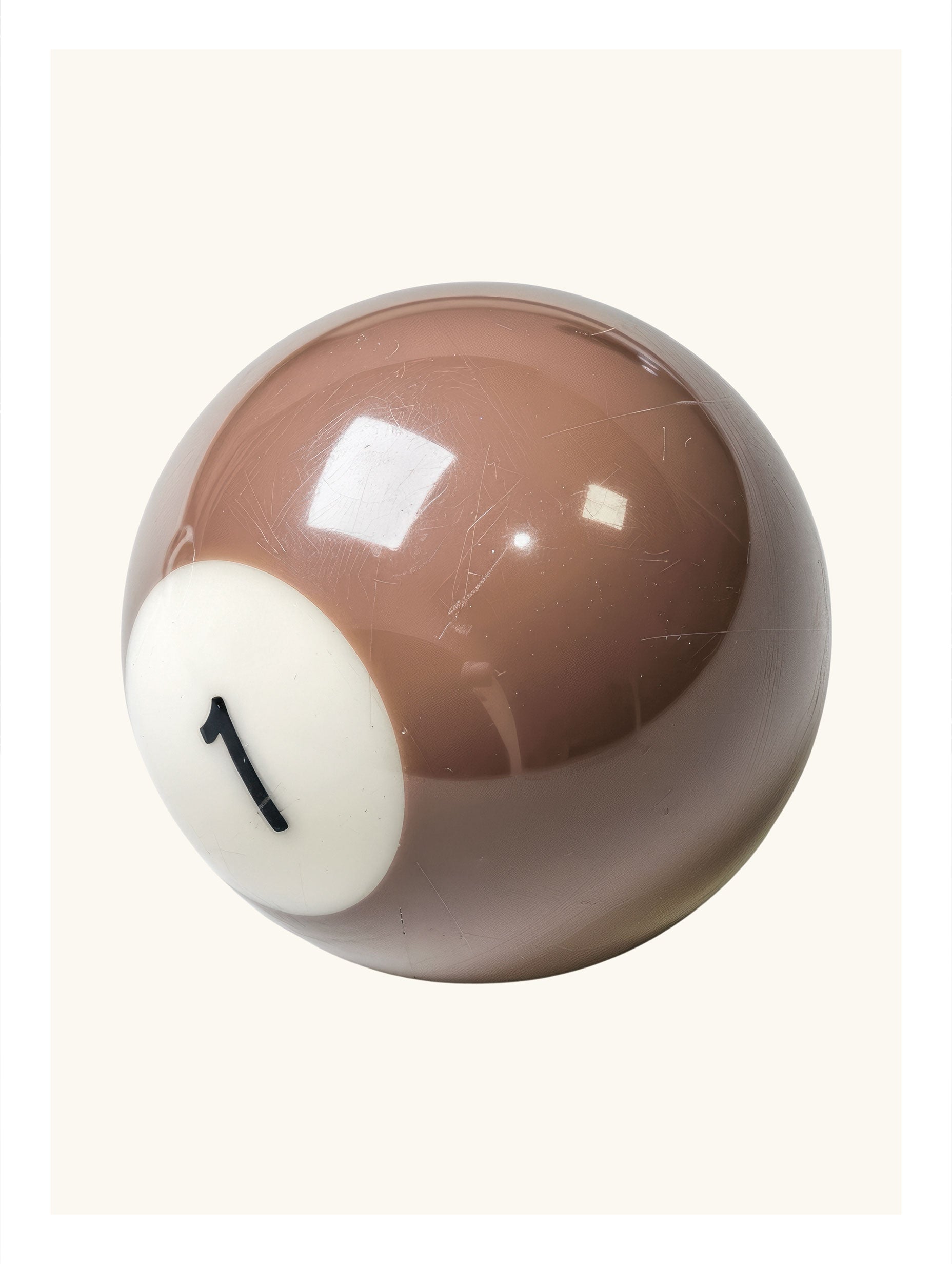Number One Billiard Ball Minimalist Poster