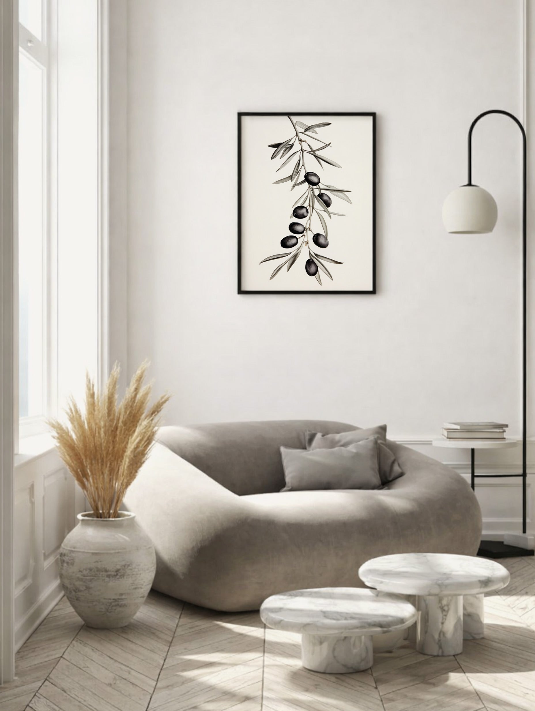 Olive Branch Botanical Poster Mockup