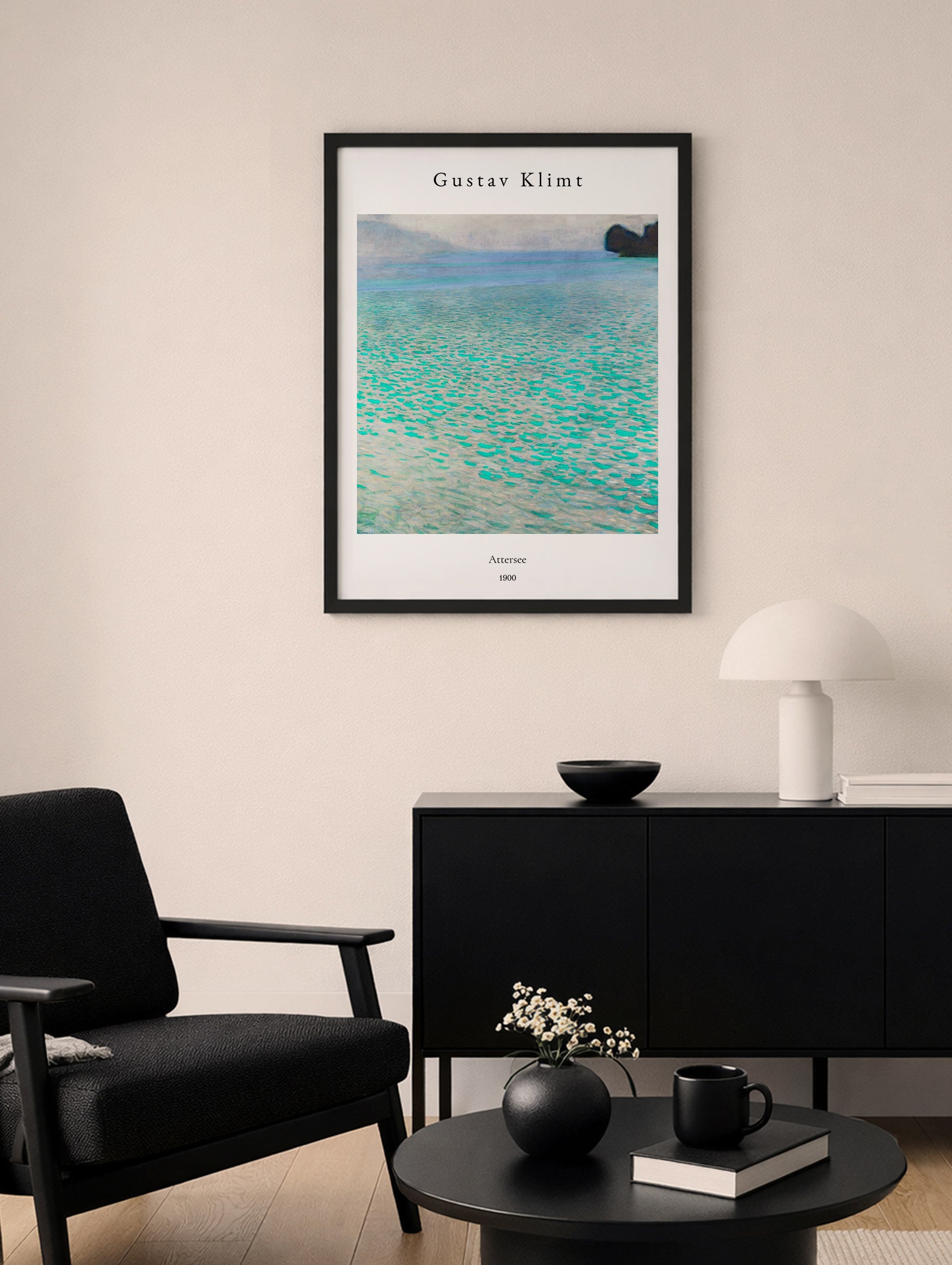 On Lake Attersee - Gustav Klimt Art Print Mockup