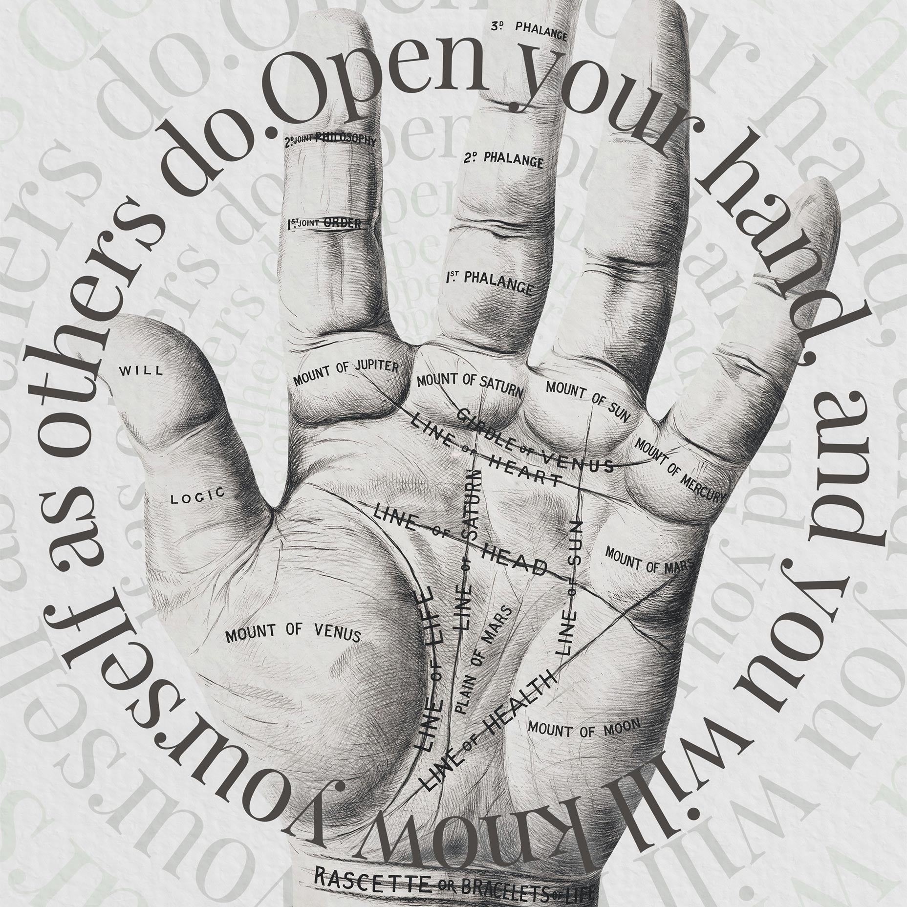 Första huset i en bosättning abstrakt konsttryck