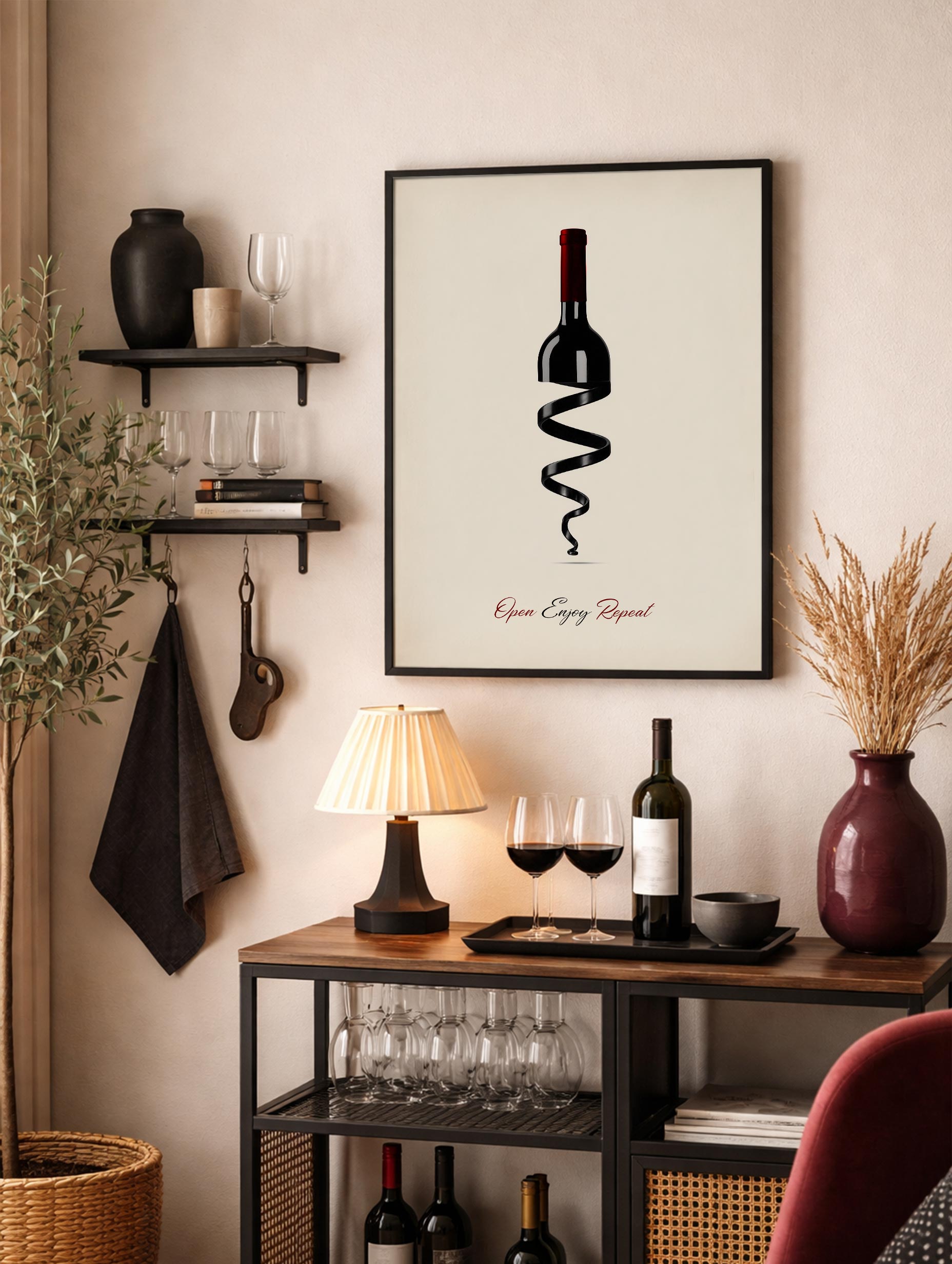 Open Enjoy Repeat Minimalist Posters Mockup