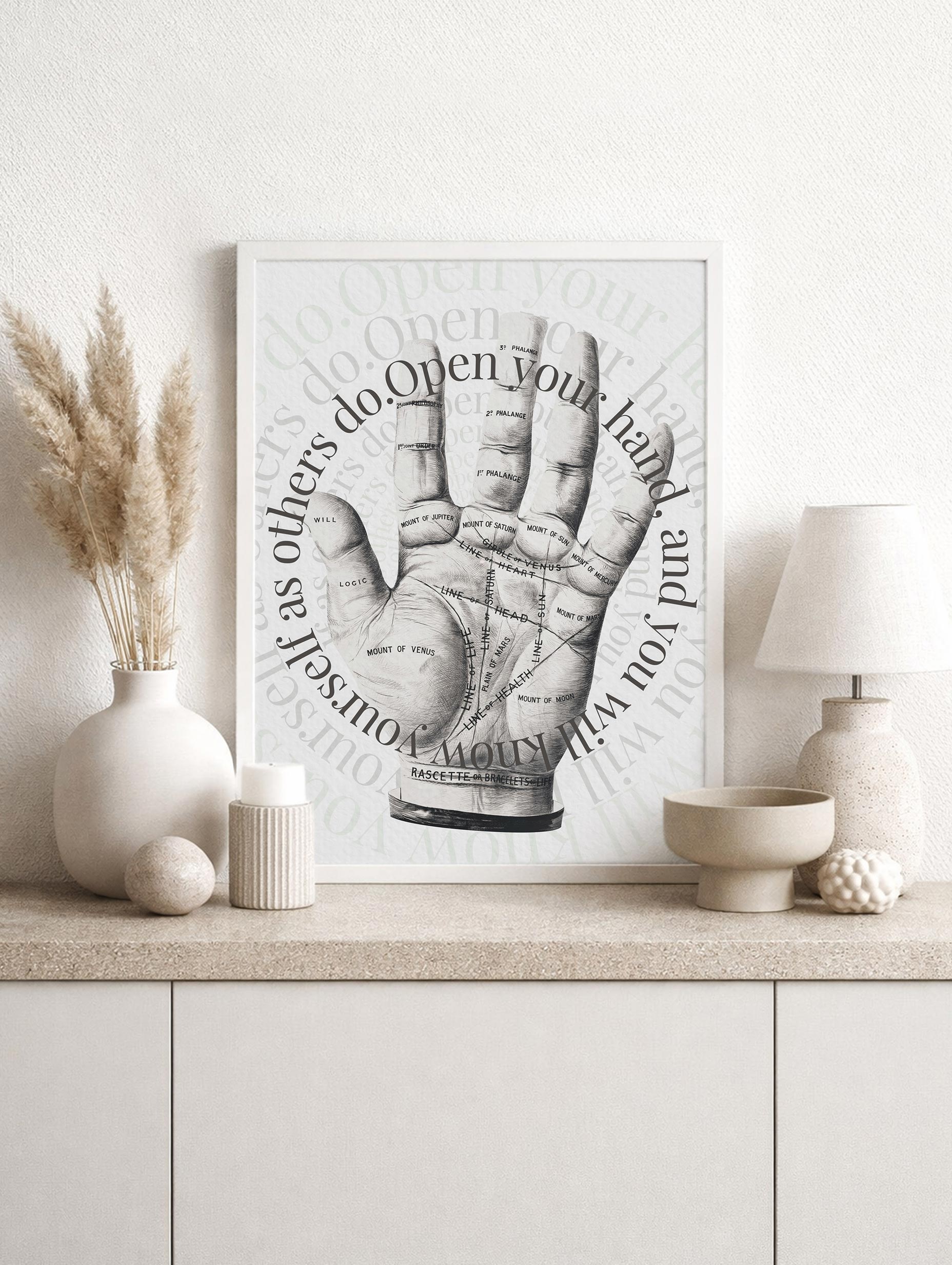 Första huset i en bosättning abstrakt konsttryck