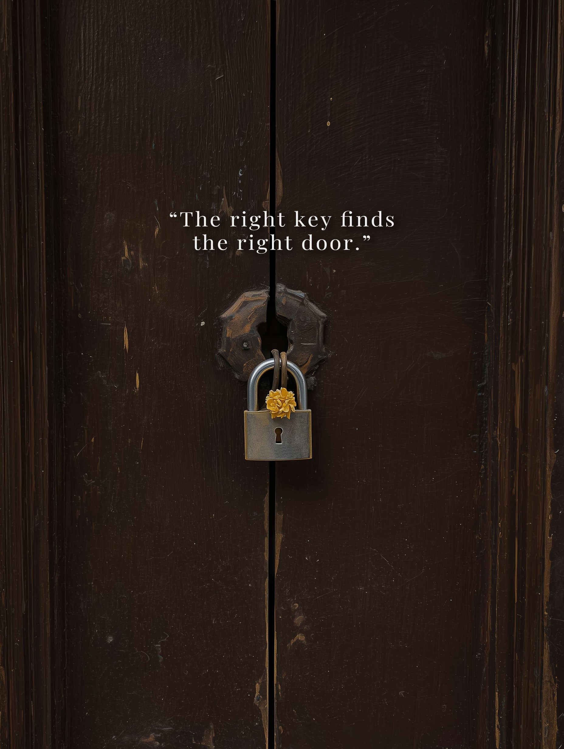The Right Keys Open the Right Door Vintage Poster