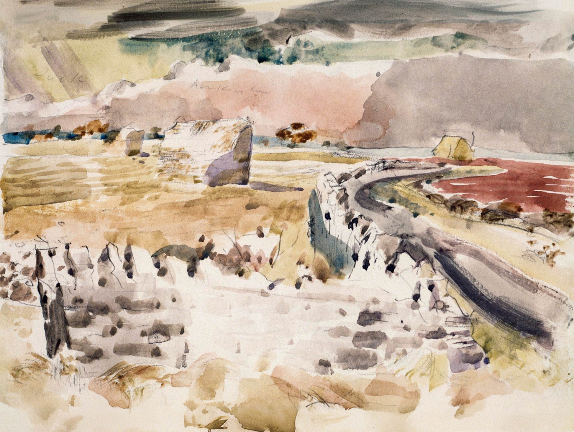Oxfordshire Landscape Paul Nash Art Print