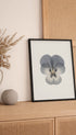 Pansy Flower Art Print Mockup