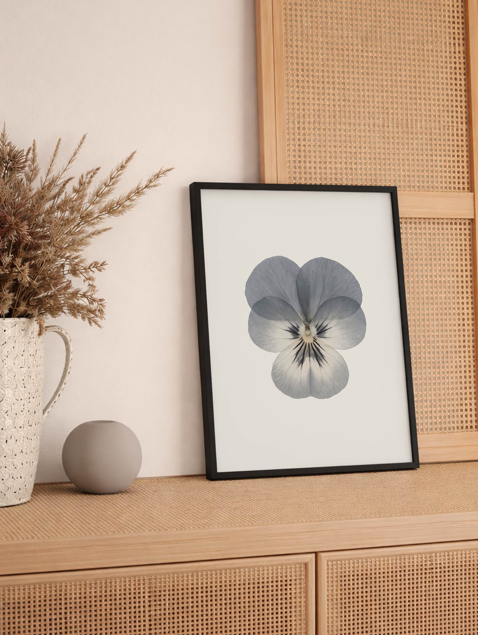 Pansy Flower Art Print Mockup