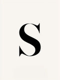 Personalized Letter S Minimalist Typography Poster