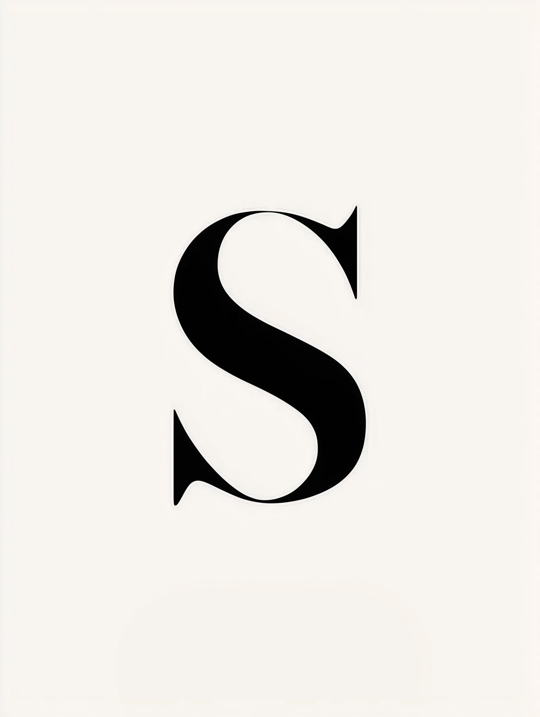 Personalized Letter S Minimalist Typography Poster