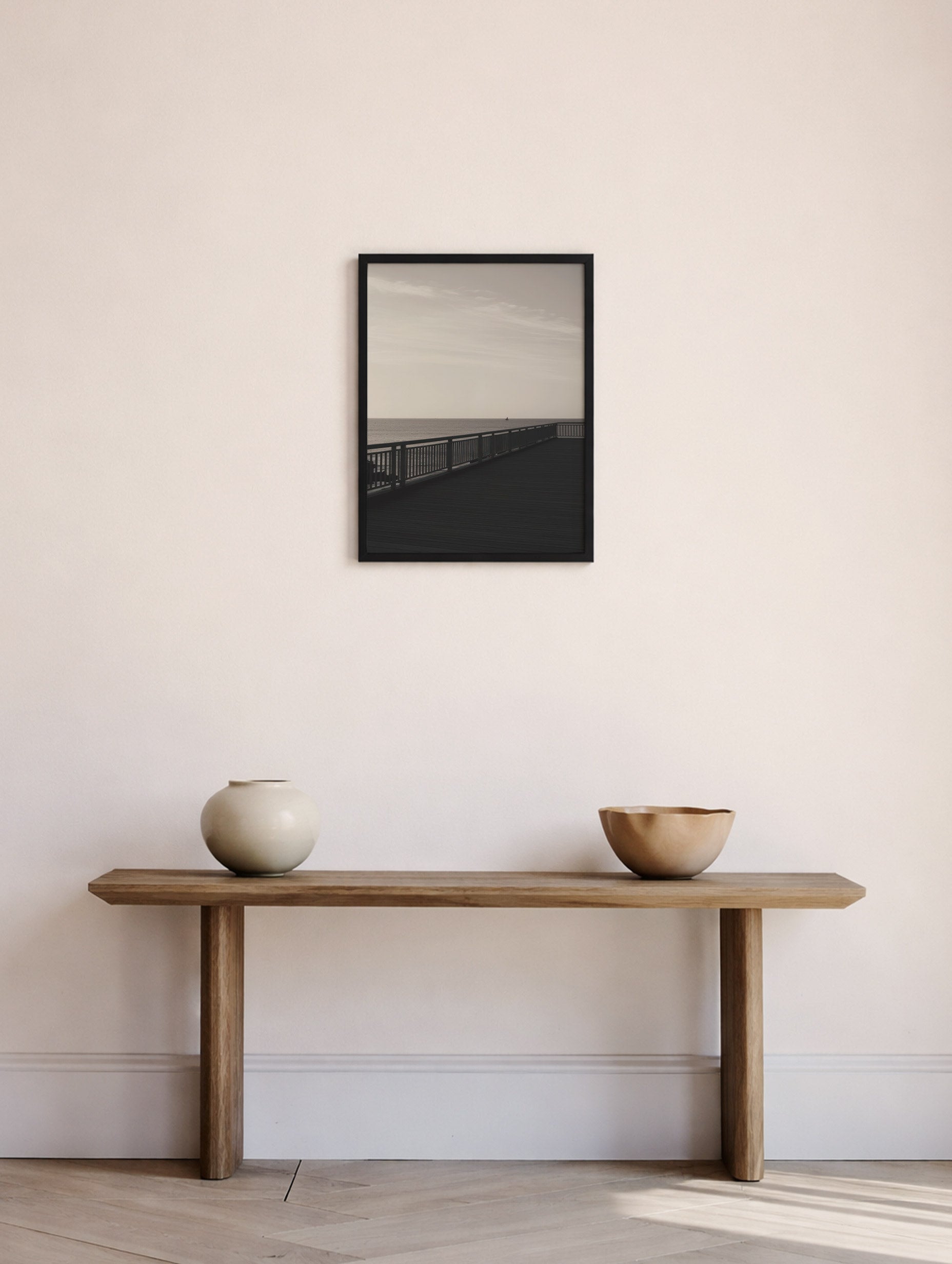 The Pier Boardwalk Outdoors Horizon Poster Mockup