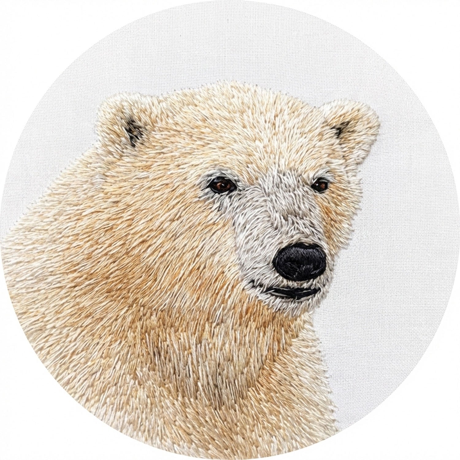 Polar Bear Premium Embroidery Design for Wall Art
