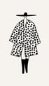 Polka Dot Figure Black and White Poster