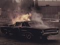 Pontiac Grand Prix Vintage Burning Car Poster