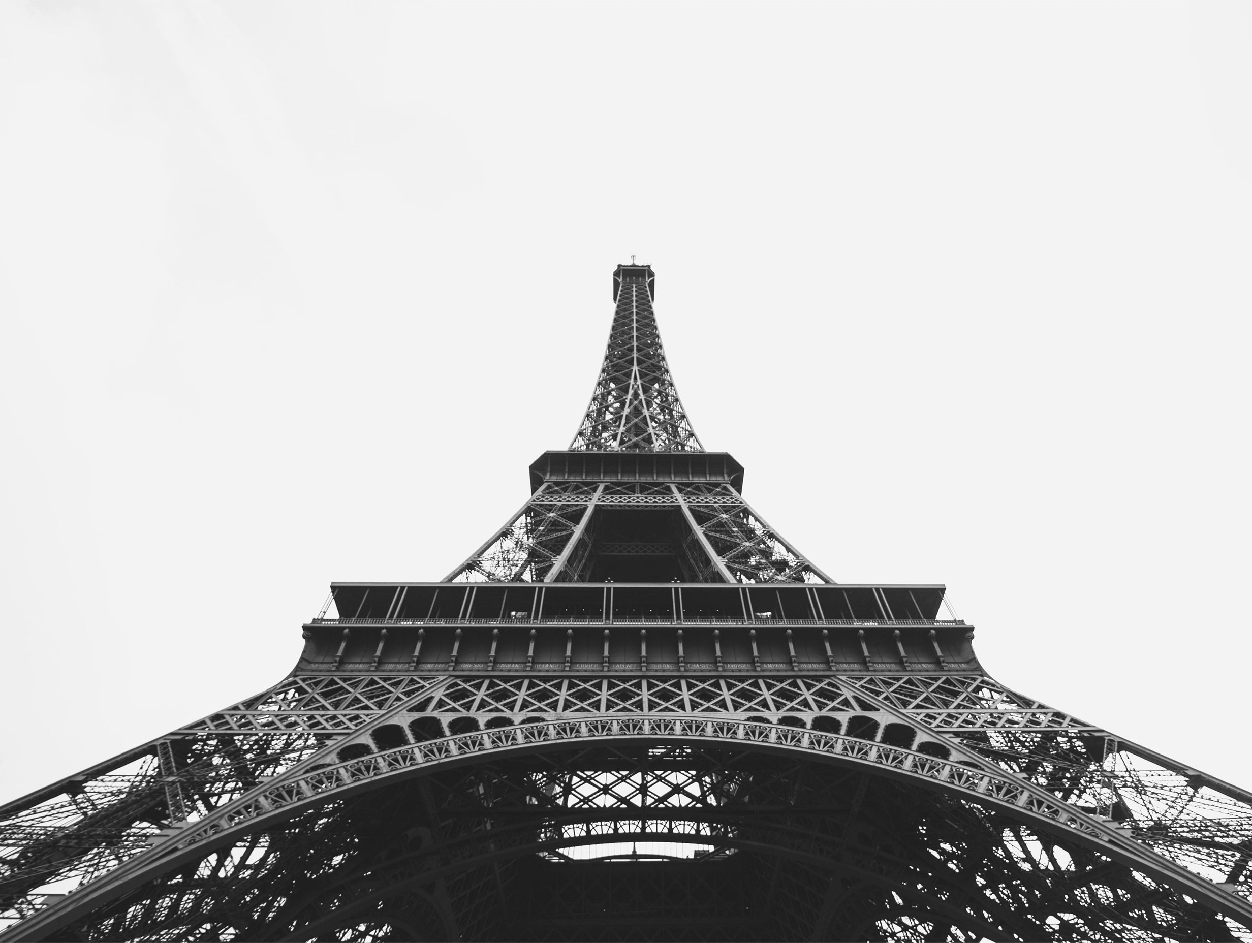 Eiffel Tower Black and White Poster