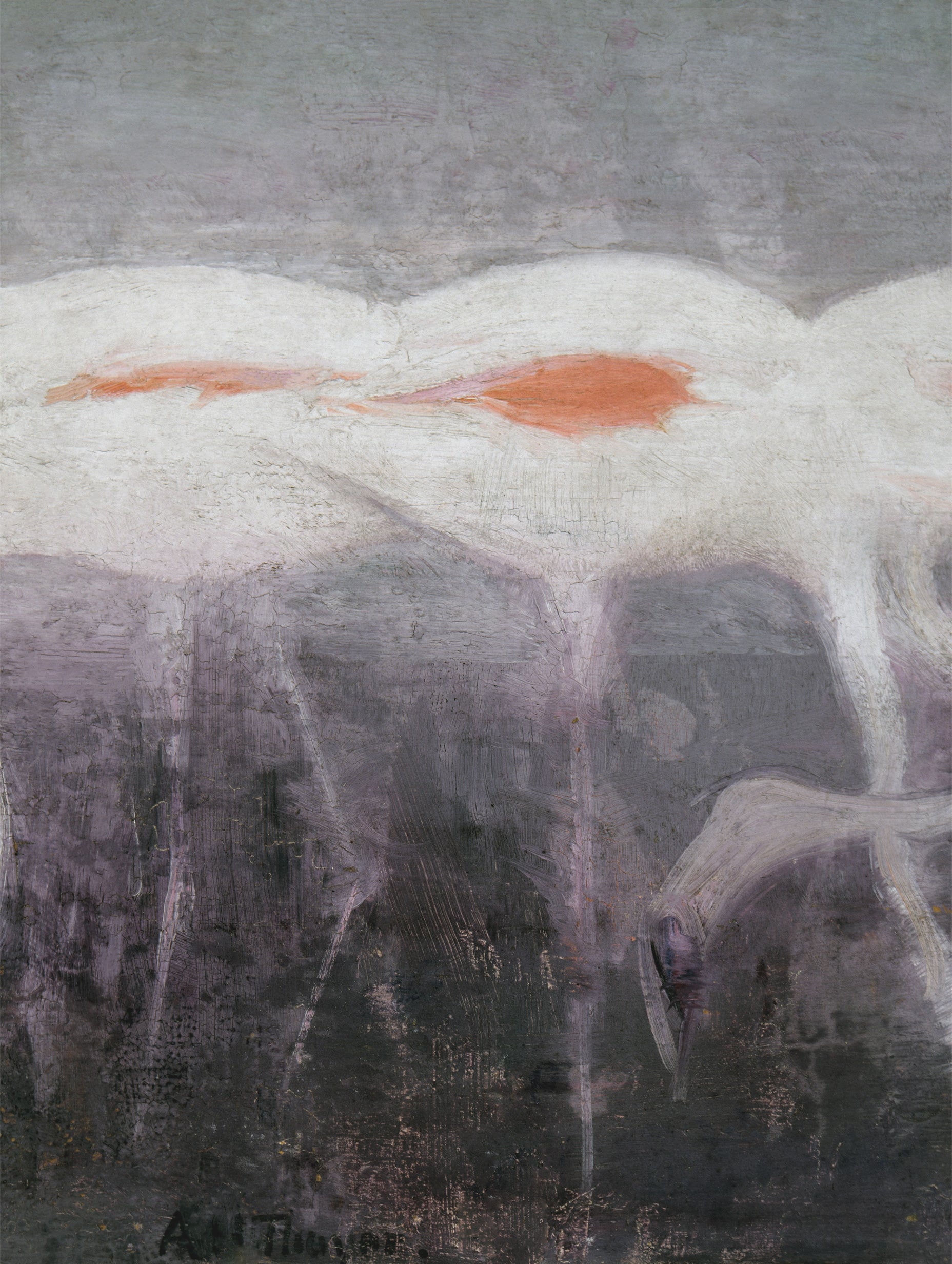 White Flamingoes Abbott Handerson Thayer Art Print