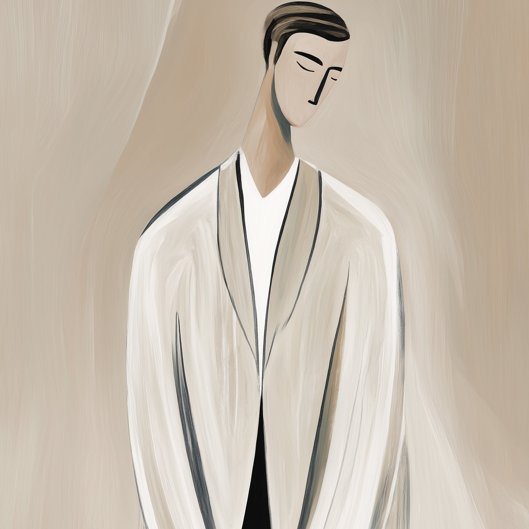 Men in a White Coat Art Print