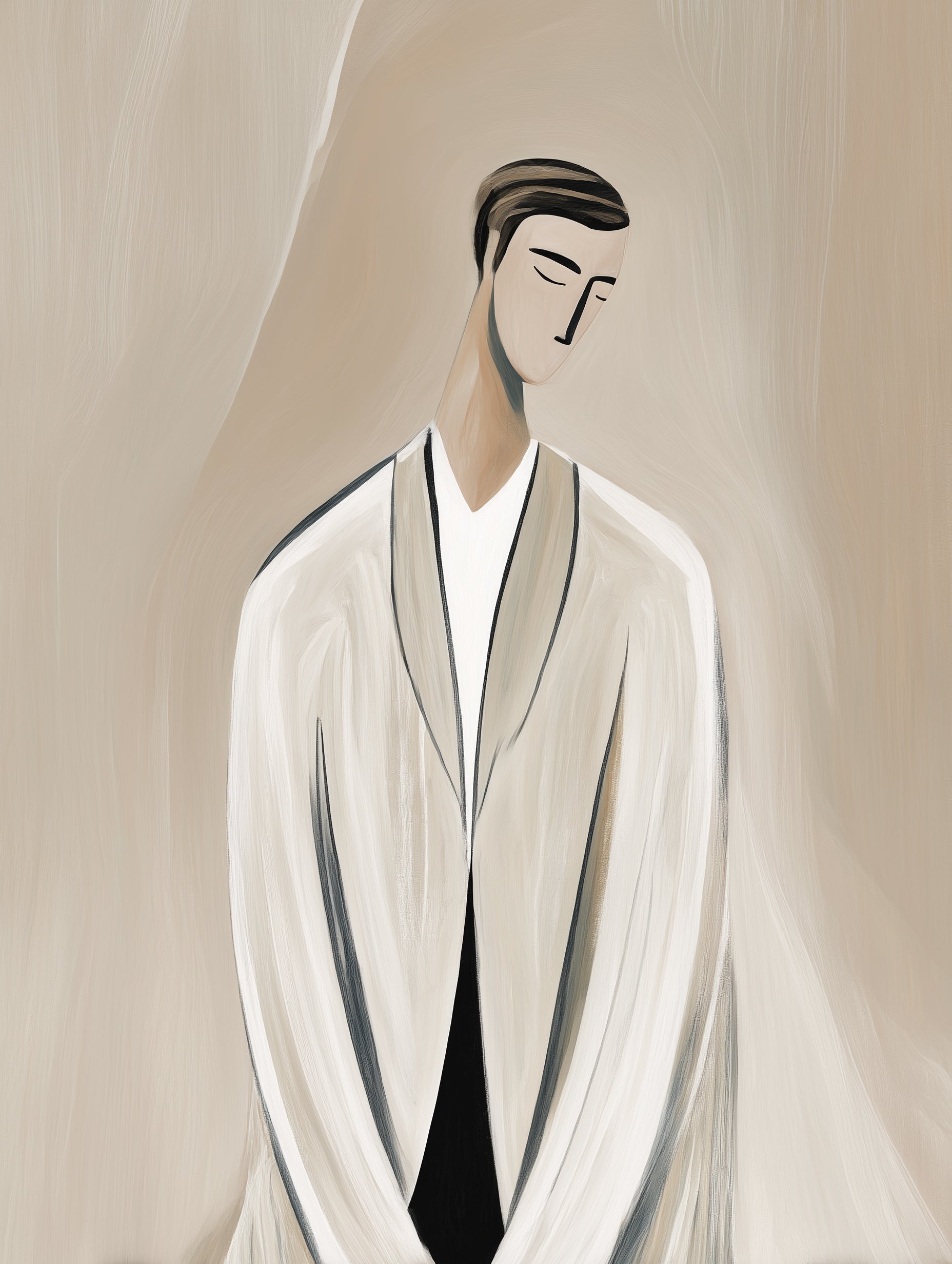 Men in a White Coat Art Print