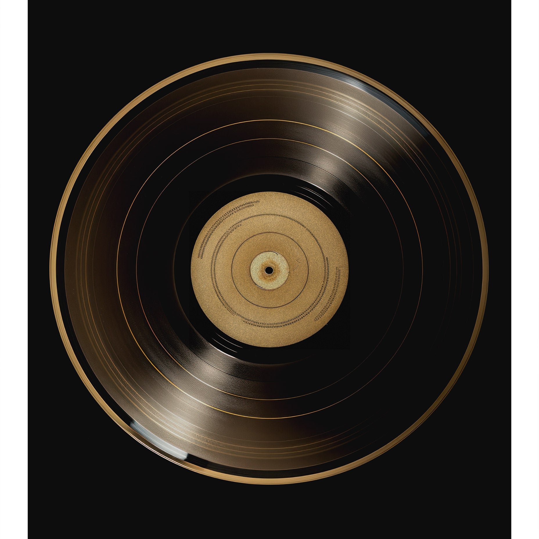 Gull vinylplate retro veggkunst