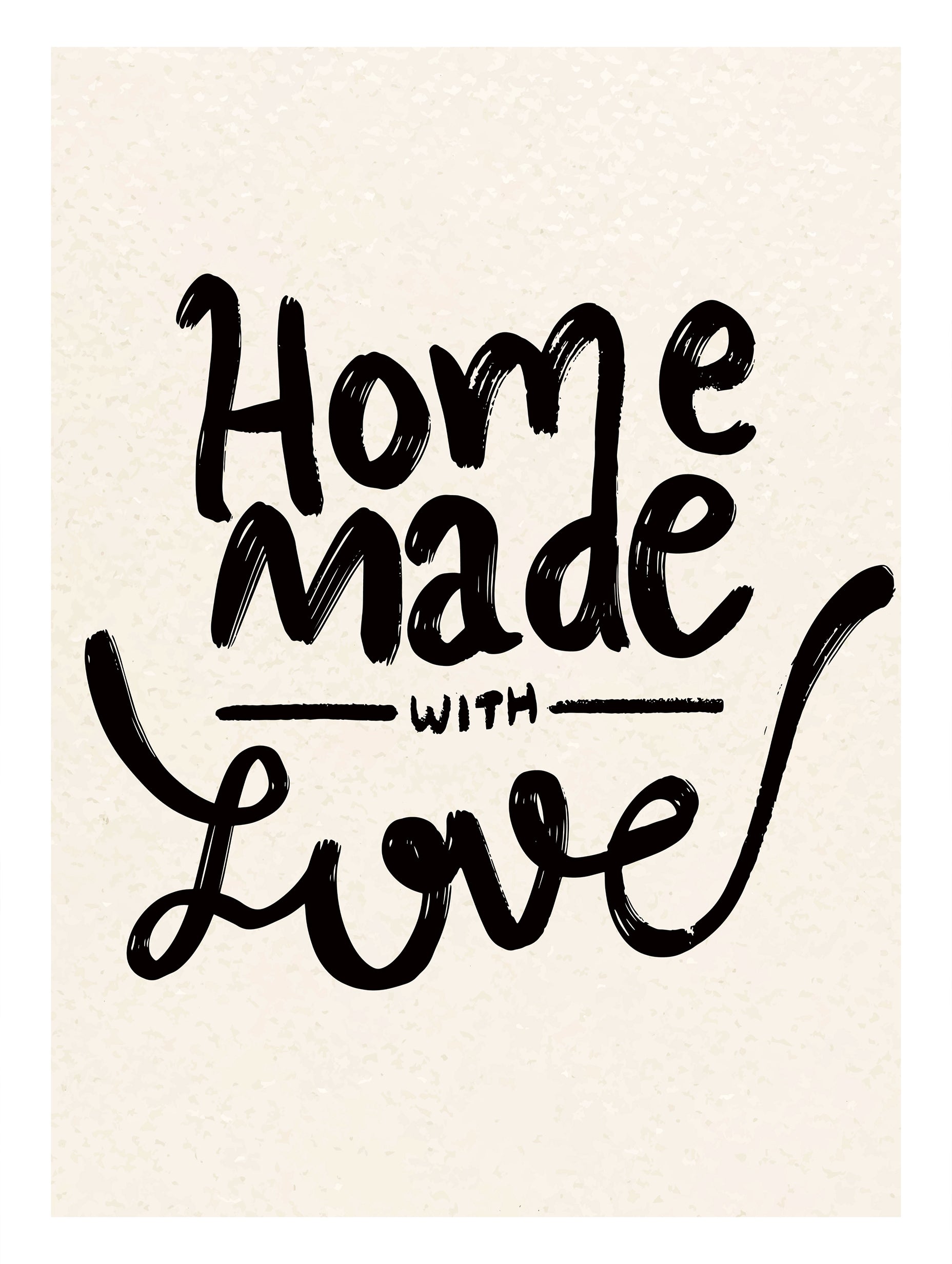 Home Made with Love Typography Poster