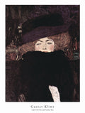 Dame med hatt og fjærboa - Gustav Klimt