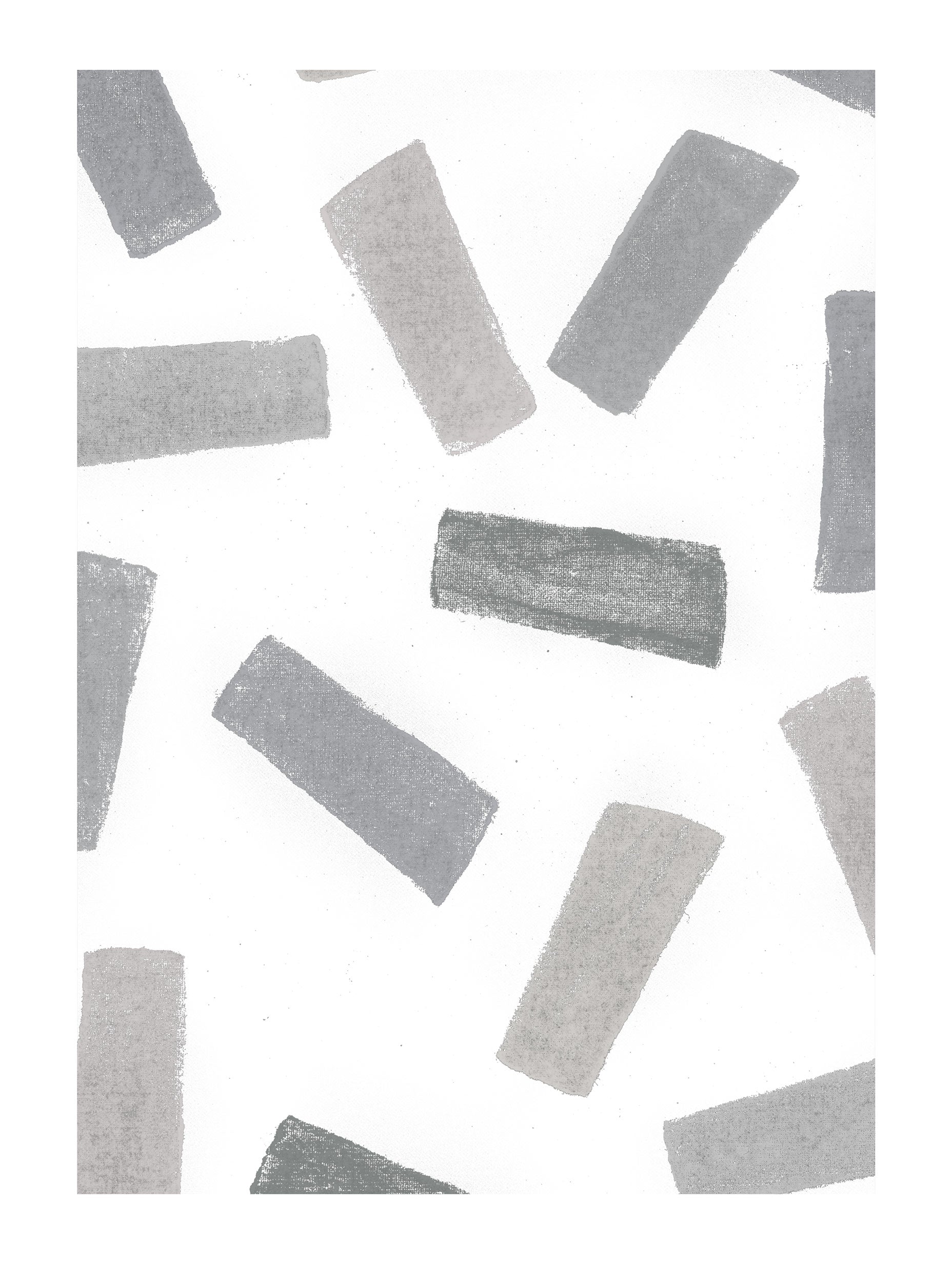 Grey Rectangle Pattern Abstract Art Print