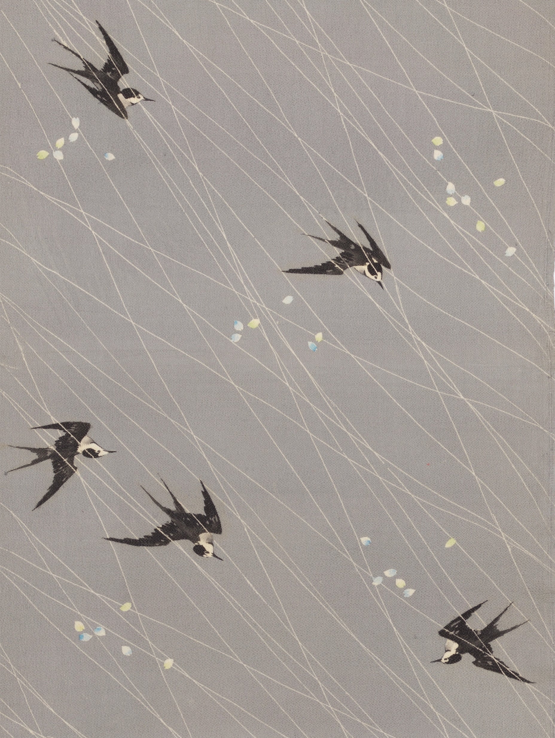 Japansk kunsttrykk med svalefugler