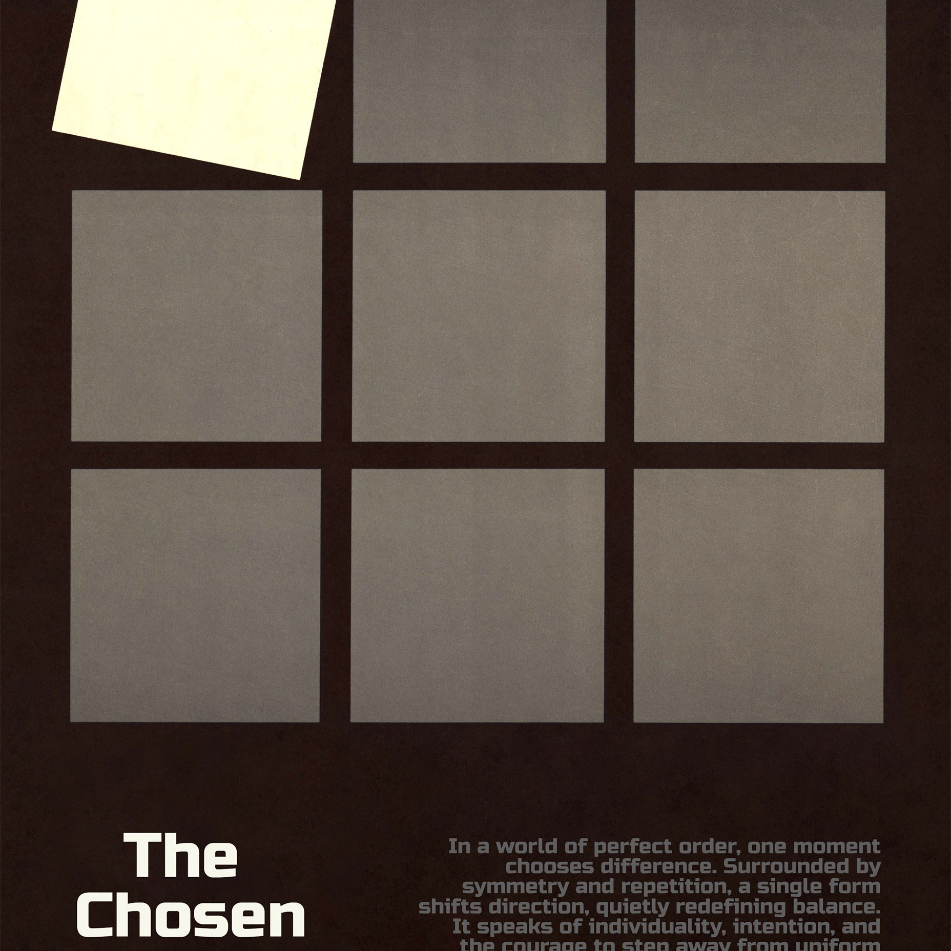 The Chosen Square Abstract Typography Poster