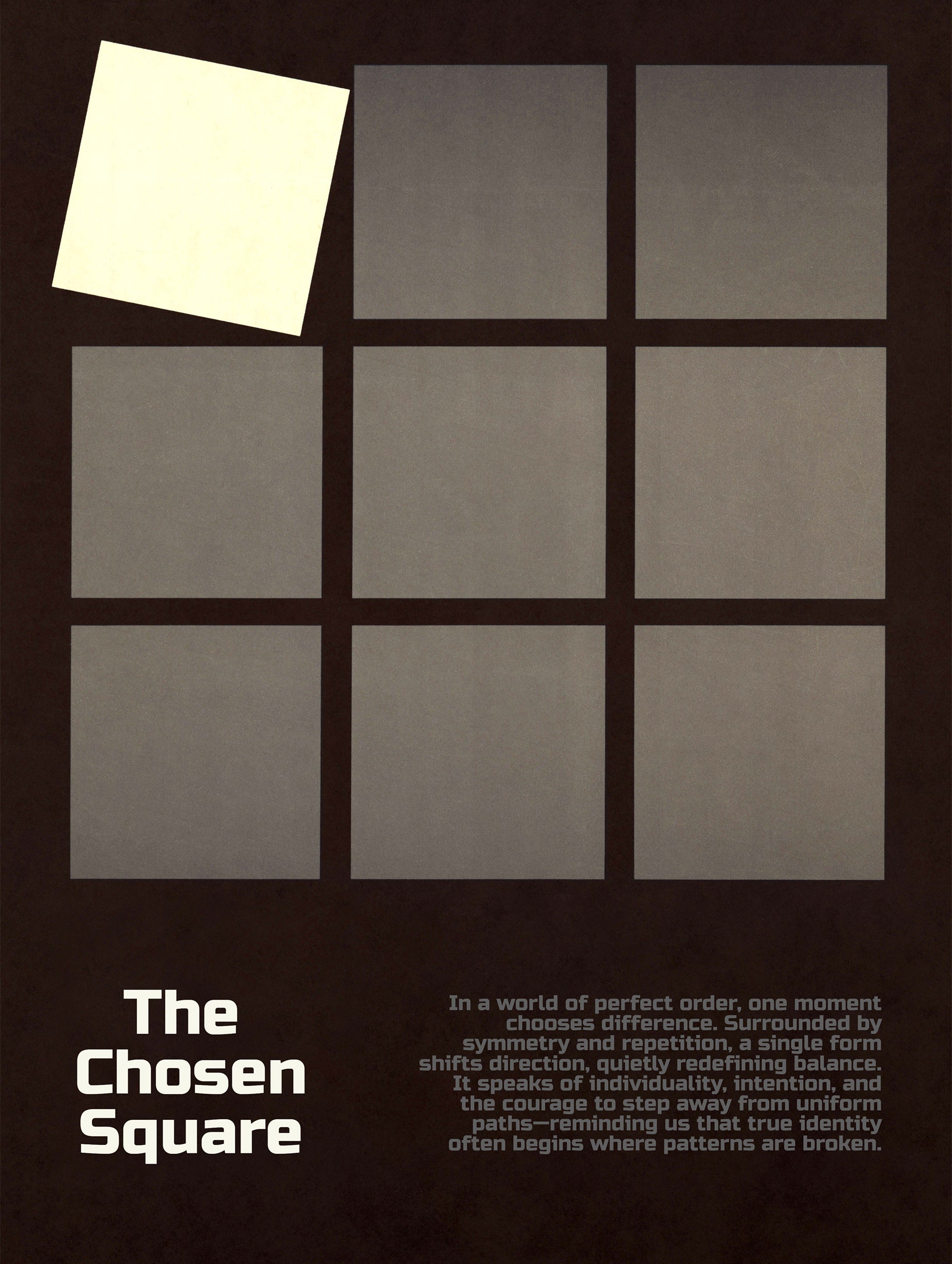 The Chosen Square Abstract Typography Poster