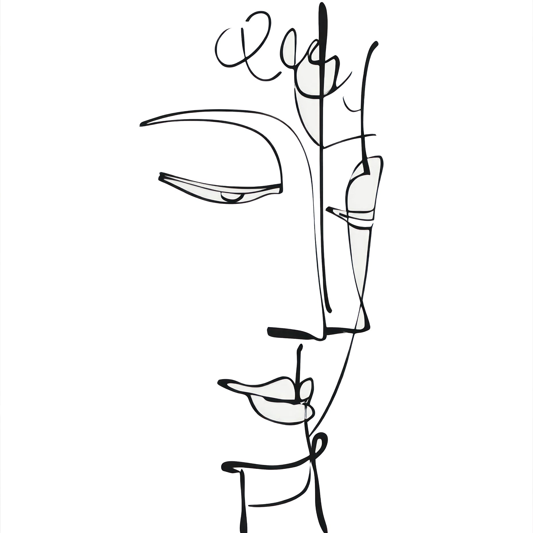 Buddha Line Art Print
