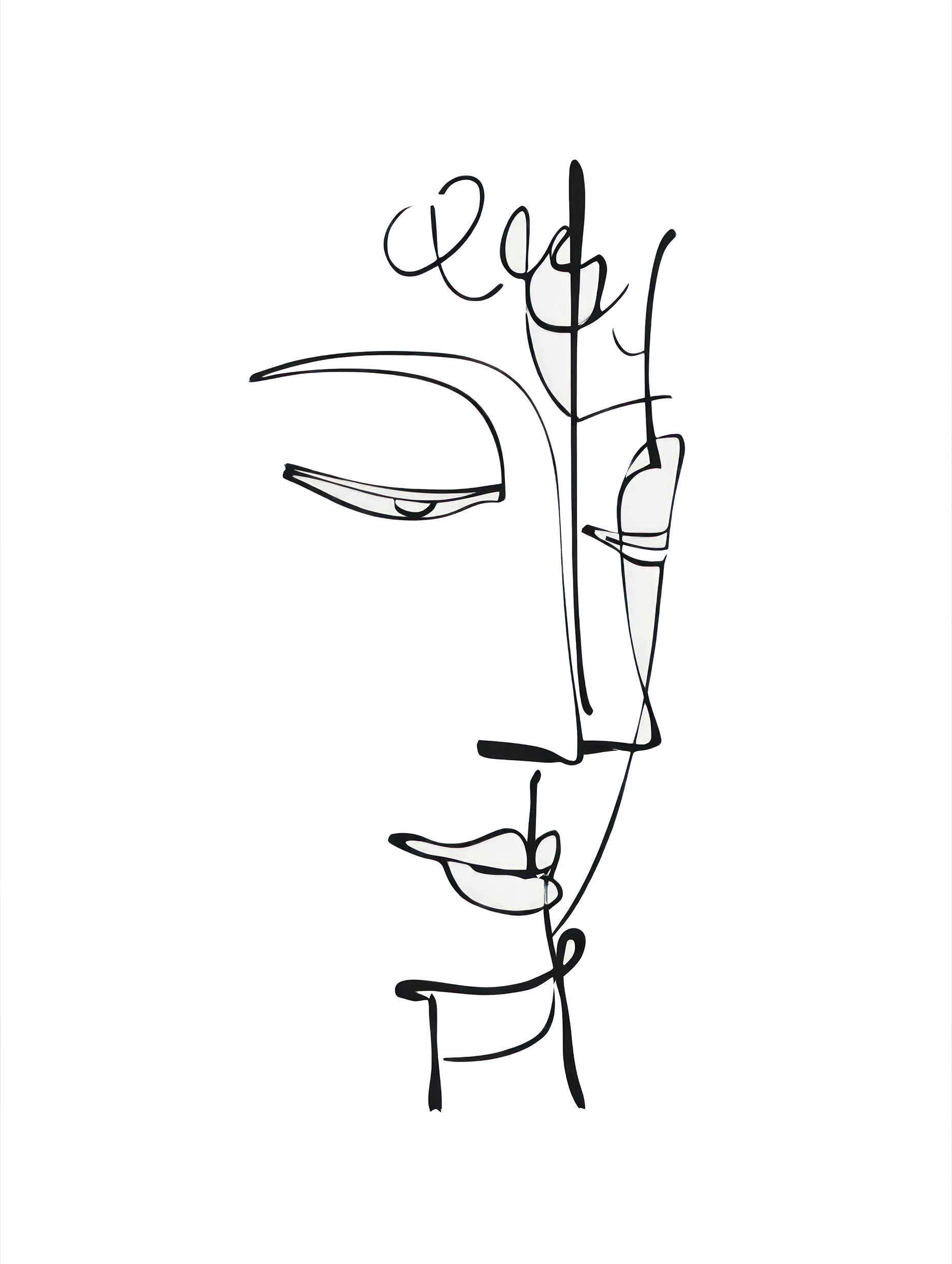 Buddha Line Art Print