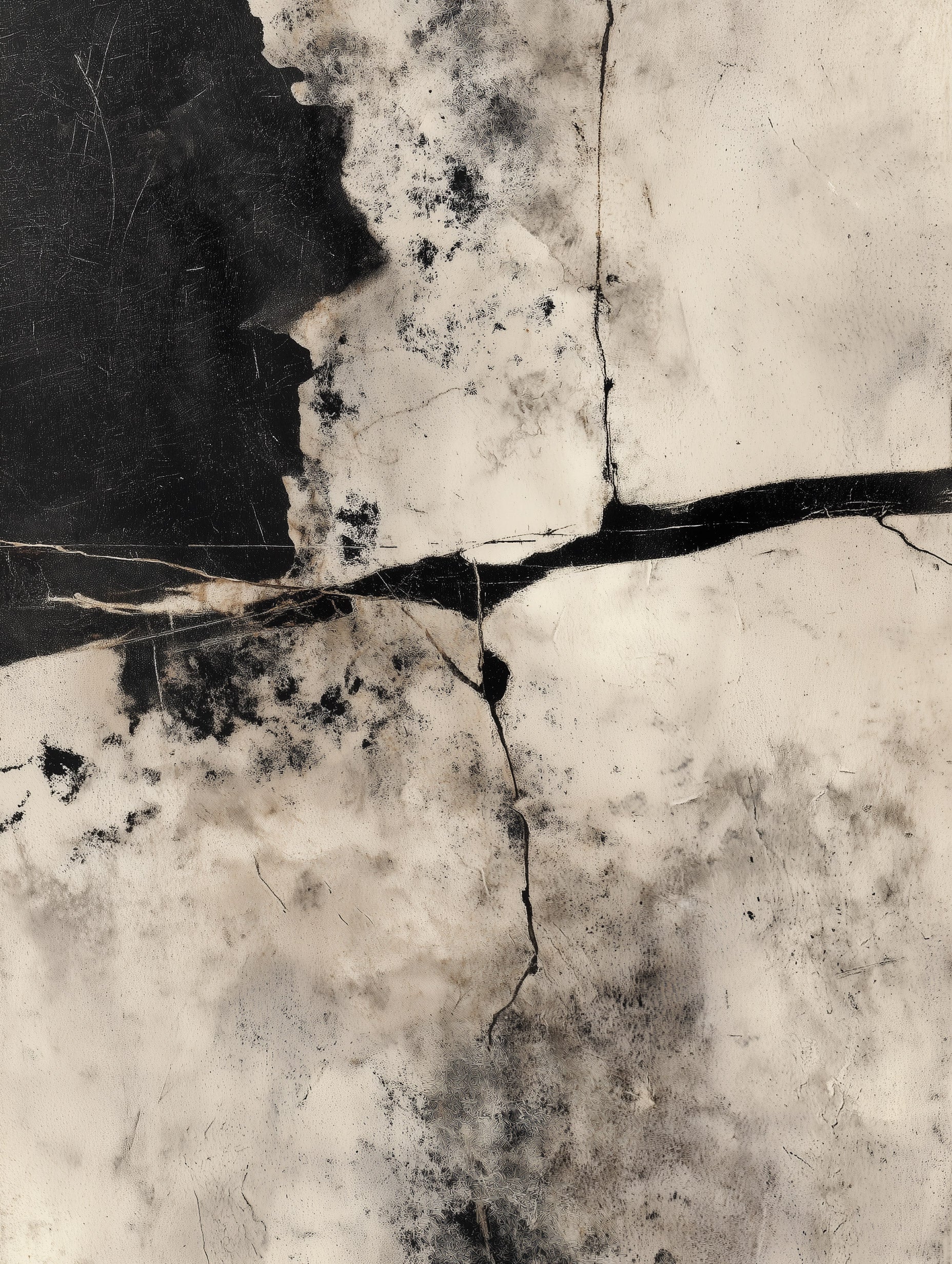 Första huset i en bosättning abstrakt konsttryck