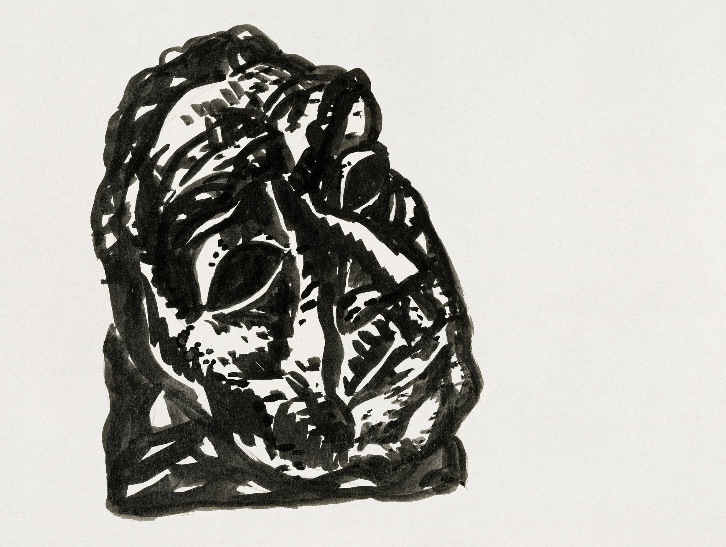 Head of a Man Looking Upwards to the Right Leo Gestel Art Print