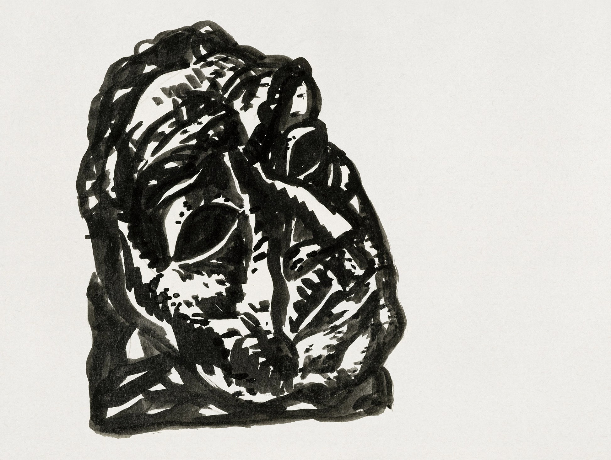 Head of a Man Looking Upwards to the Right Leo Gestel Art Print