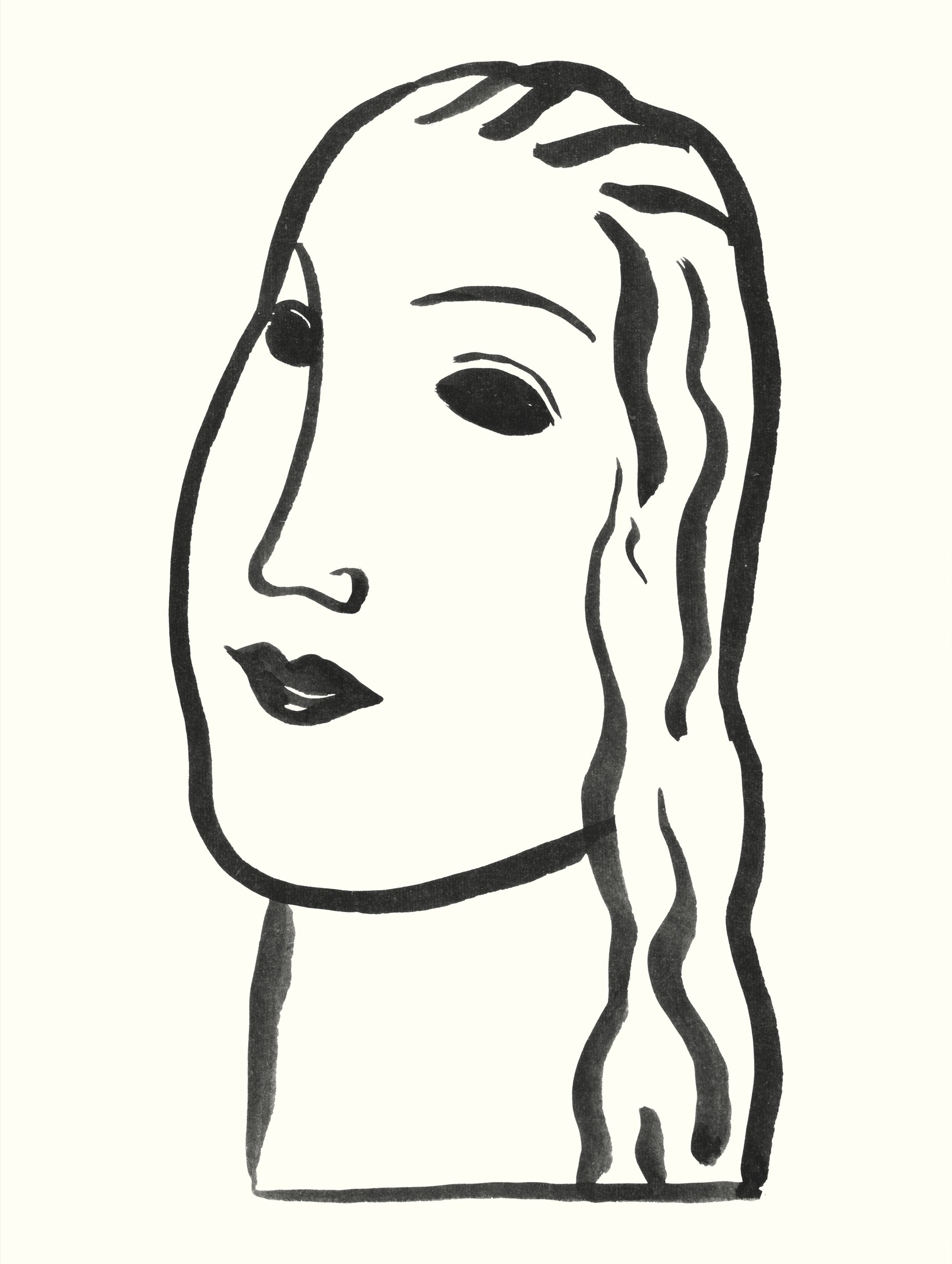 Woman's Head Leo Gestel Art Print