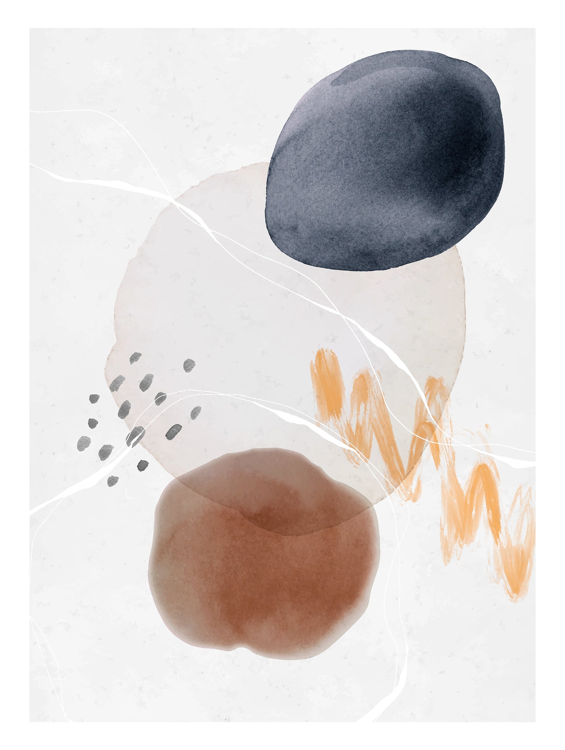 Akvarell sirkler kunsttrykk