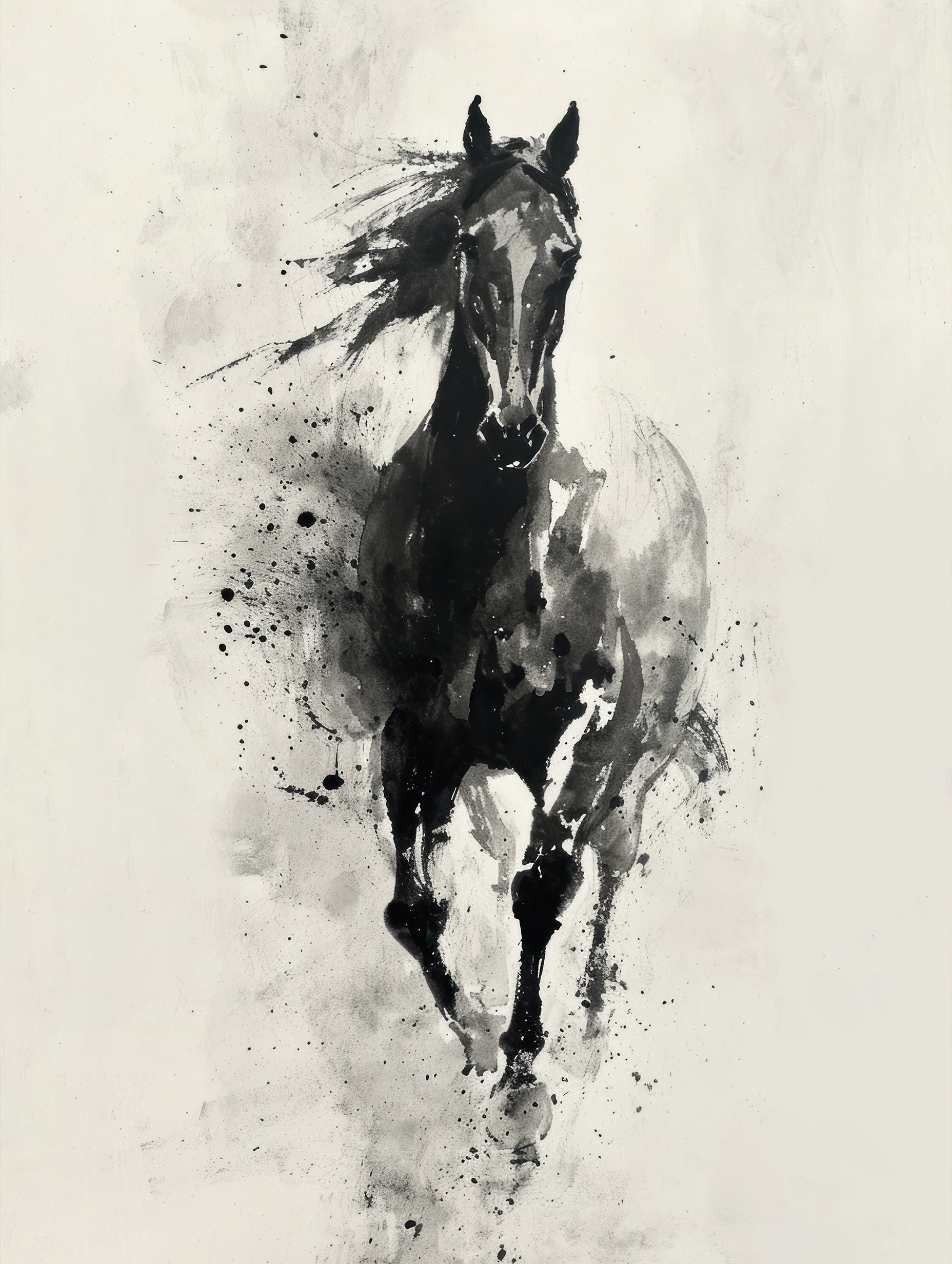 Hest i blekkdyrtrykk