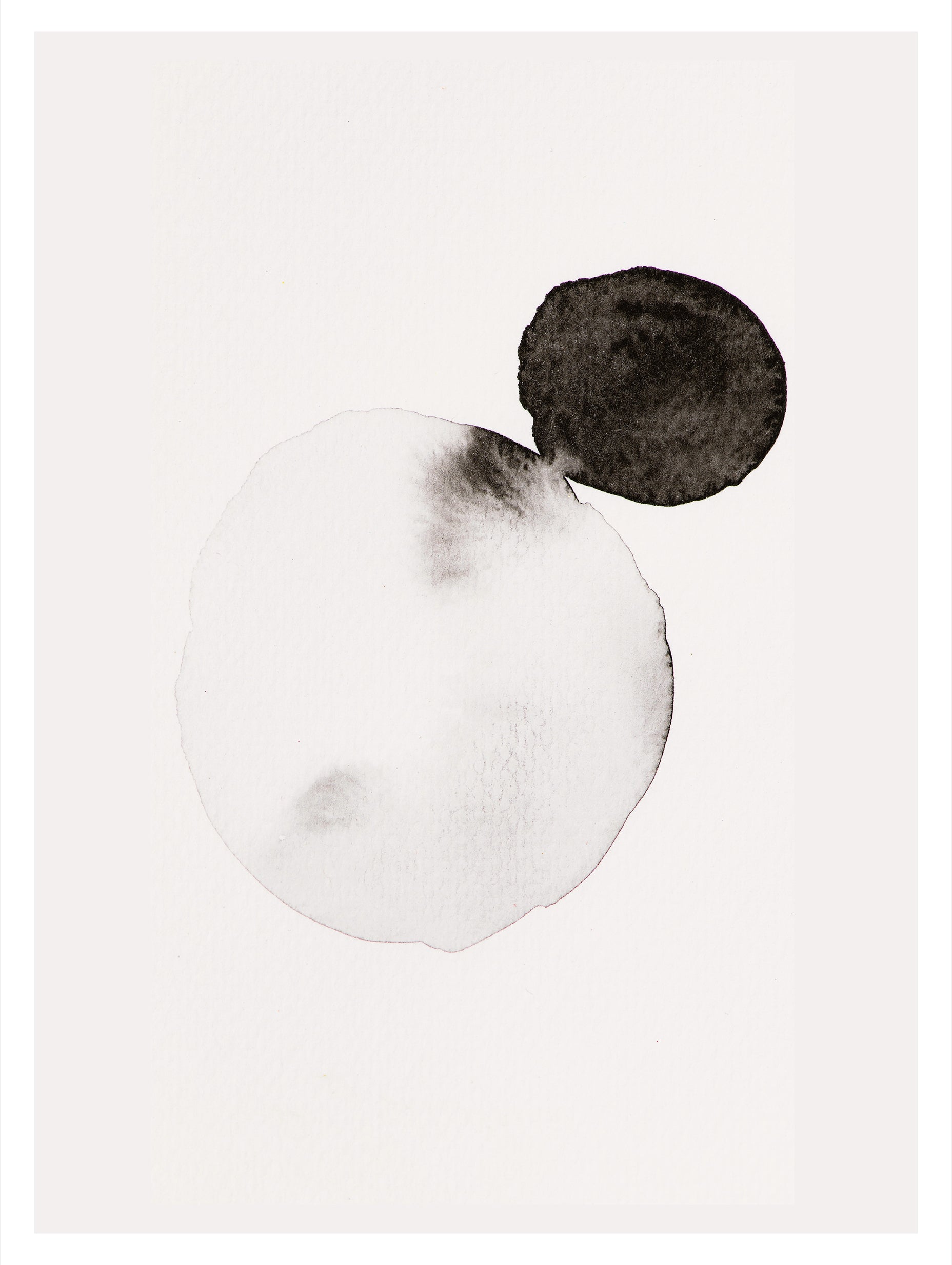Watercolor Black and White Poster