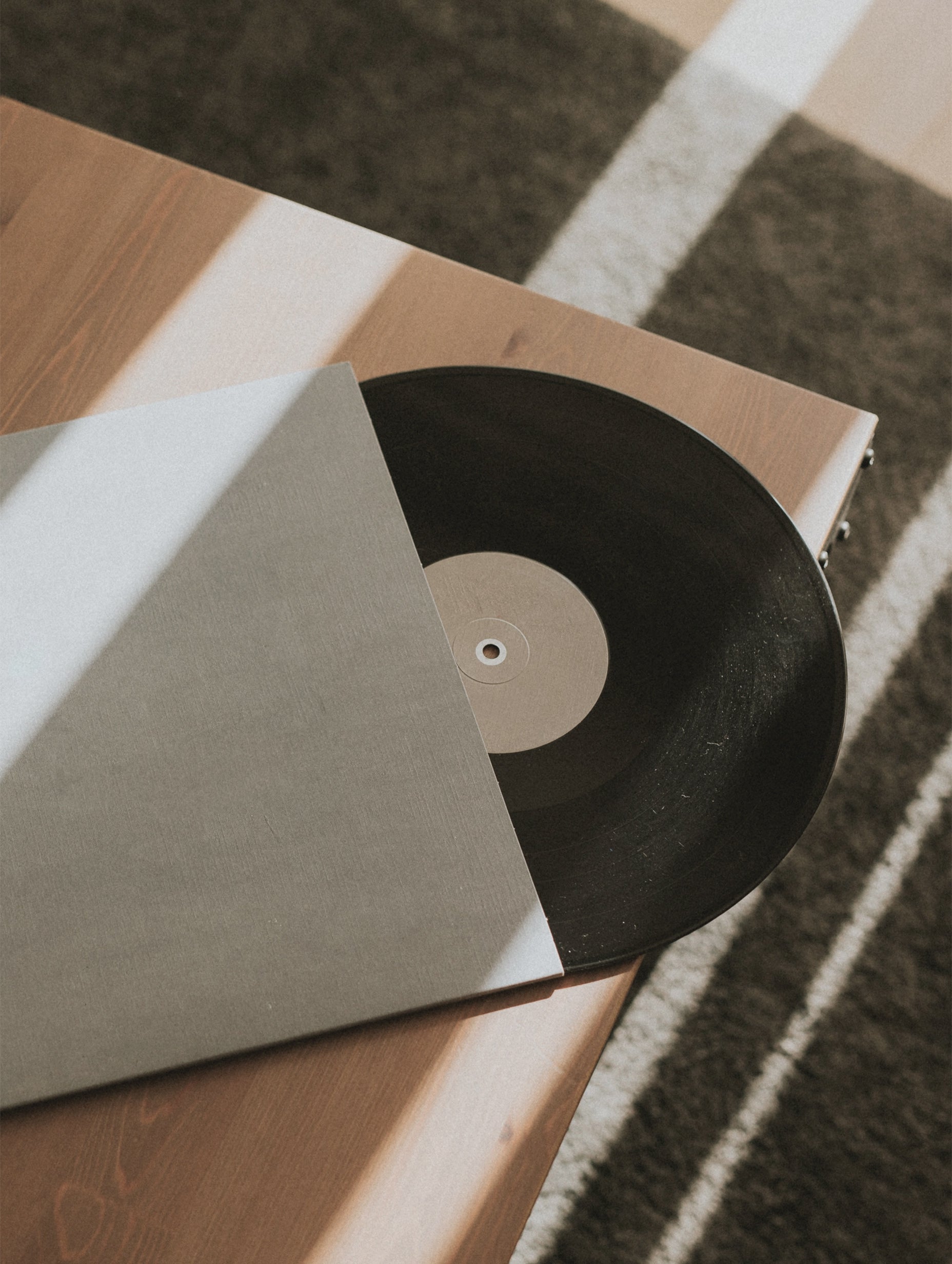 Svart vinylplate retro veggkunst