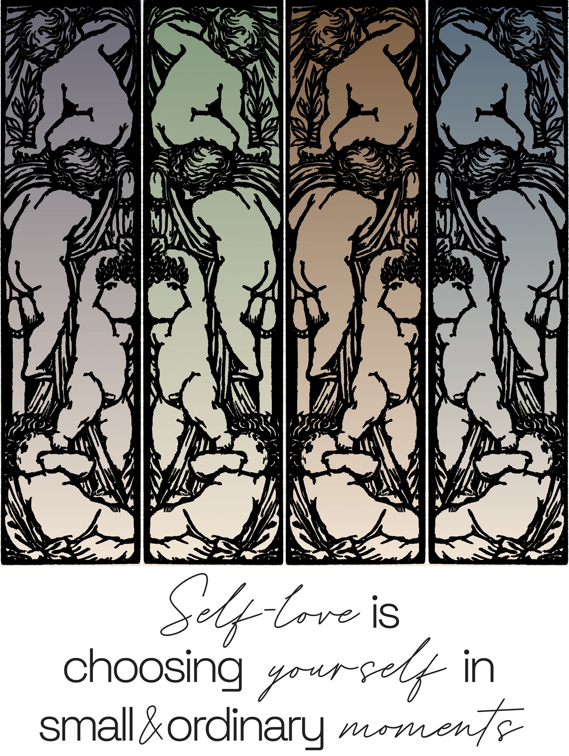 Första huset i en bosättning abstrakt konsttryck